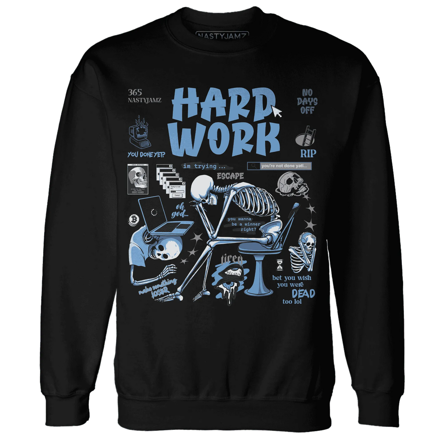 NastyJamz-AM-Plus-Black-Univercitii-Blue-Sweatshirt-Match-Hard-Work
