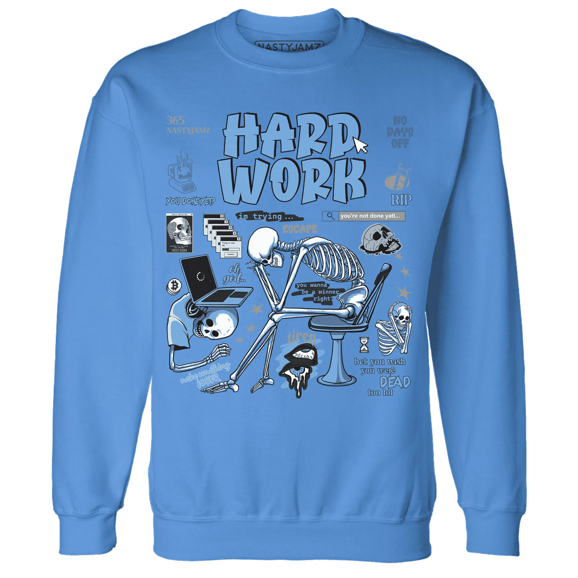 NastyJamz-AM-Plus-Black-Univercitii-Blue-Sweatshirt-Match-Hard-Work