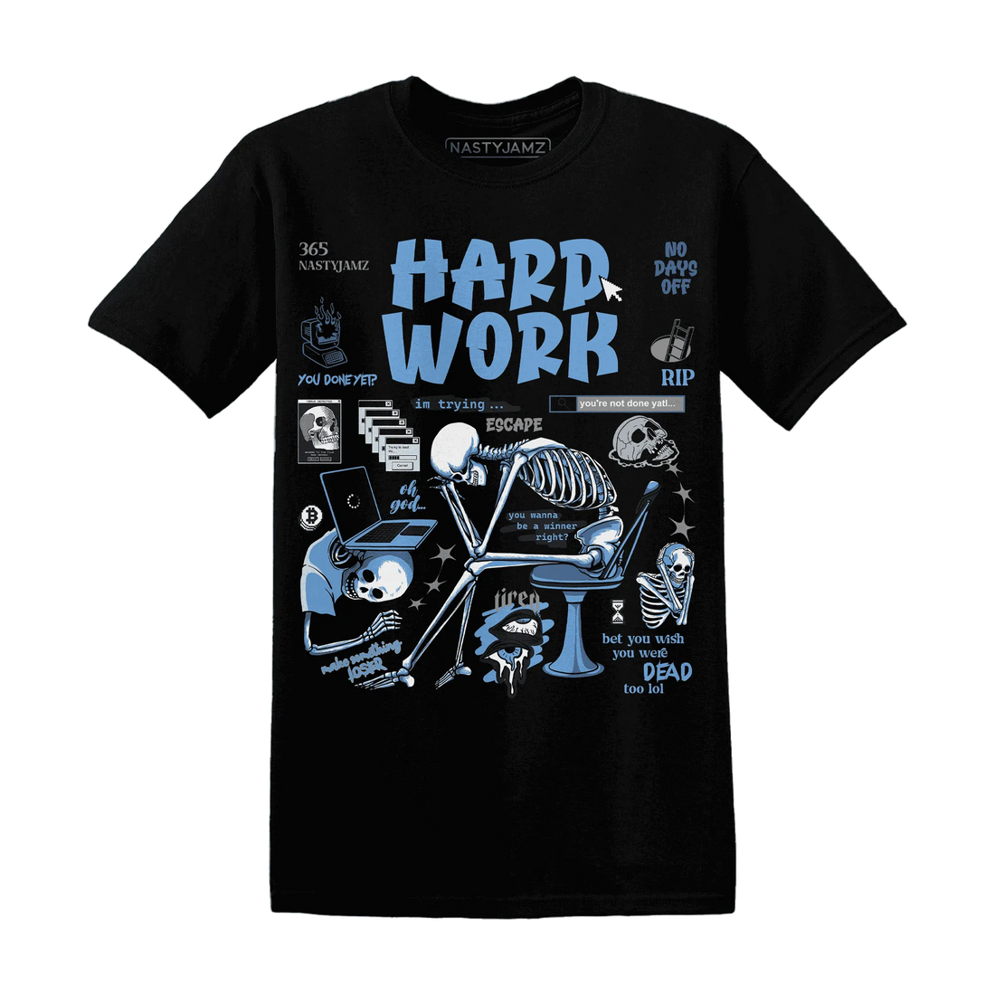 NastyJamz-AM-Plus-Black-Univercitii-Blue-T-Shirt-Match-Hard-Work