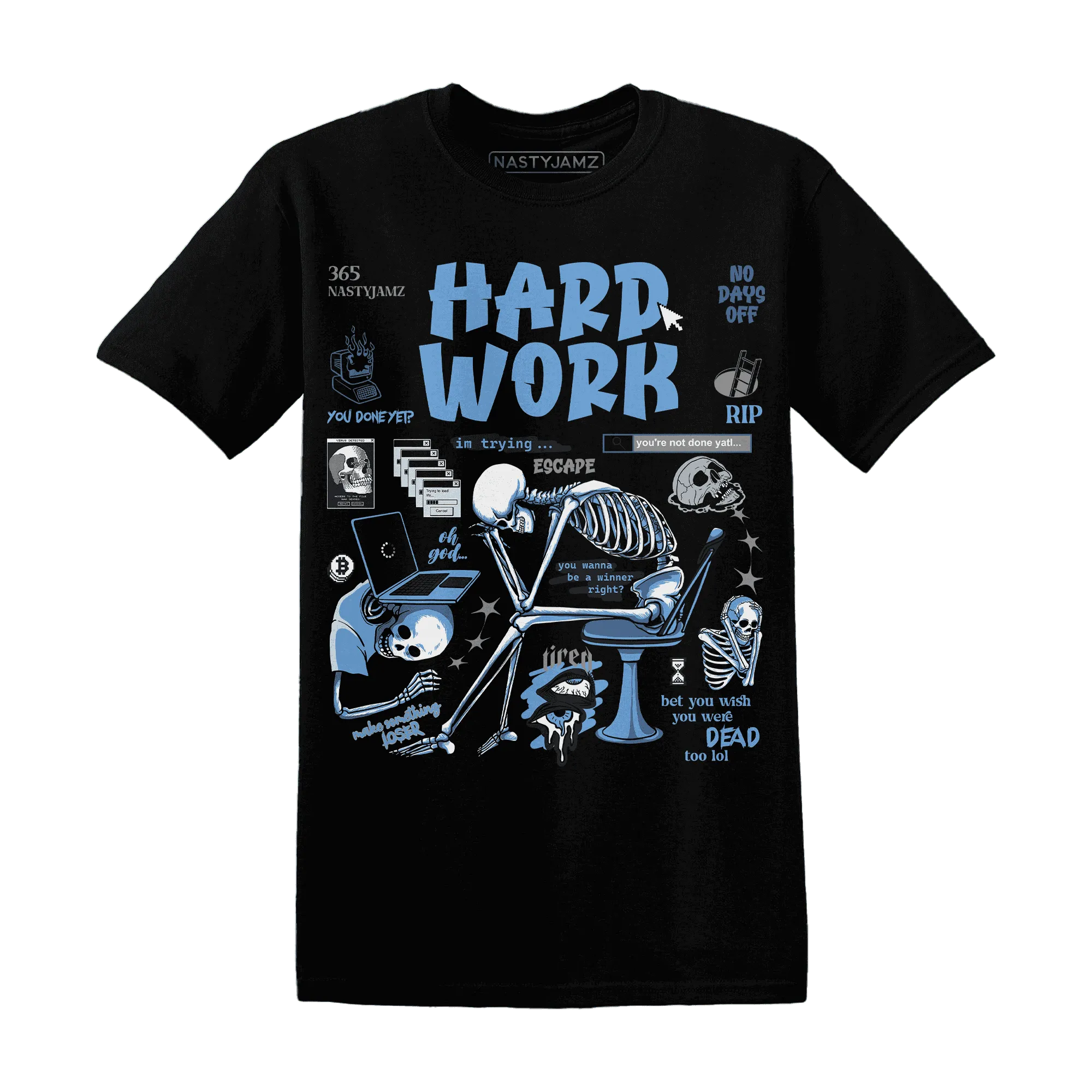 NastyJamz-AM-Plus-Black-Univercitii-Blue-T-Shirt-Match-Hard-Work