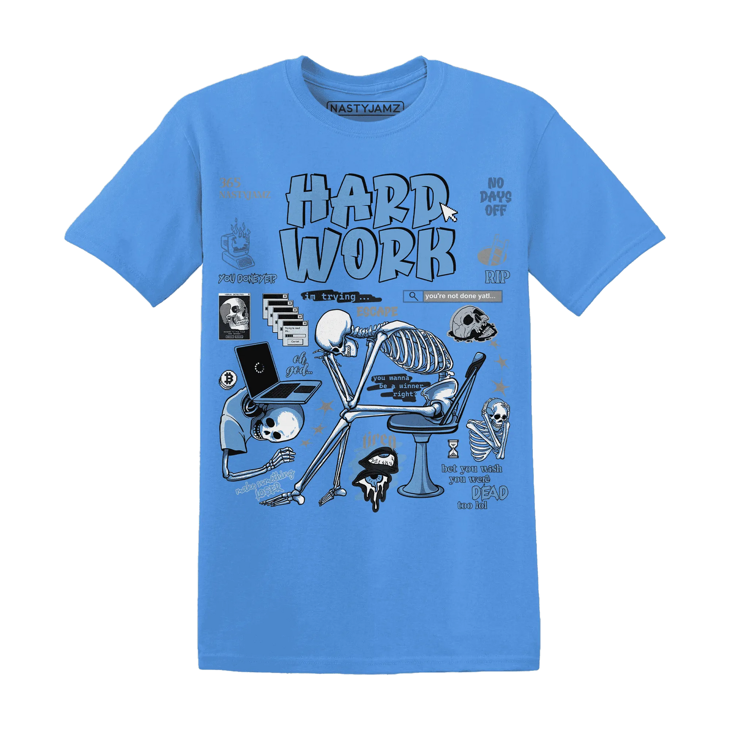 NastyJamz-AM-Plus-Black-Univercitii-Blue-T-Shirt-Match-Hard-Work