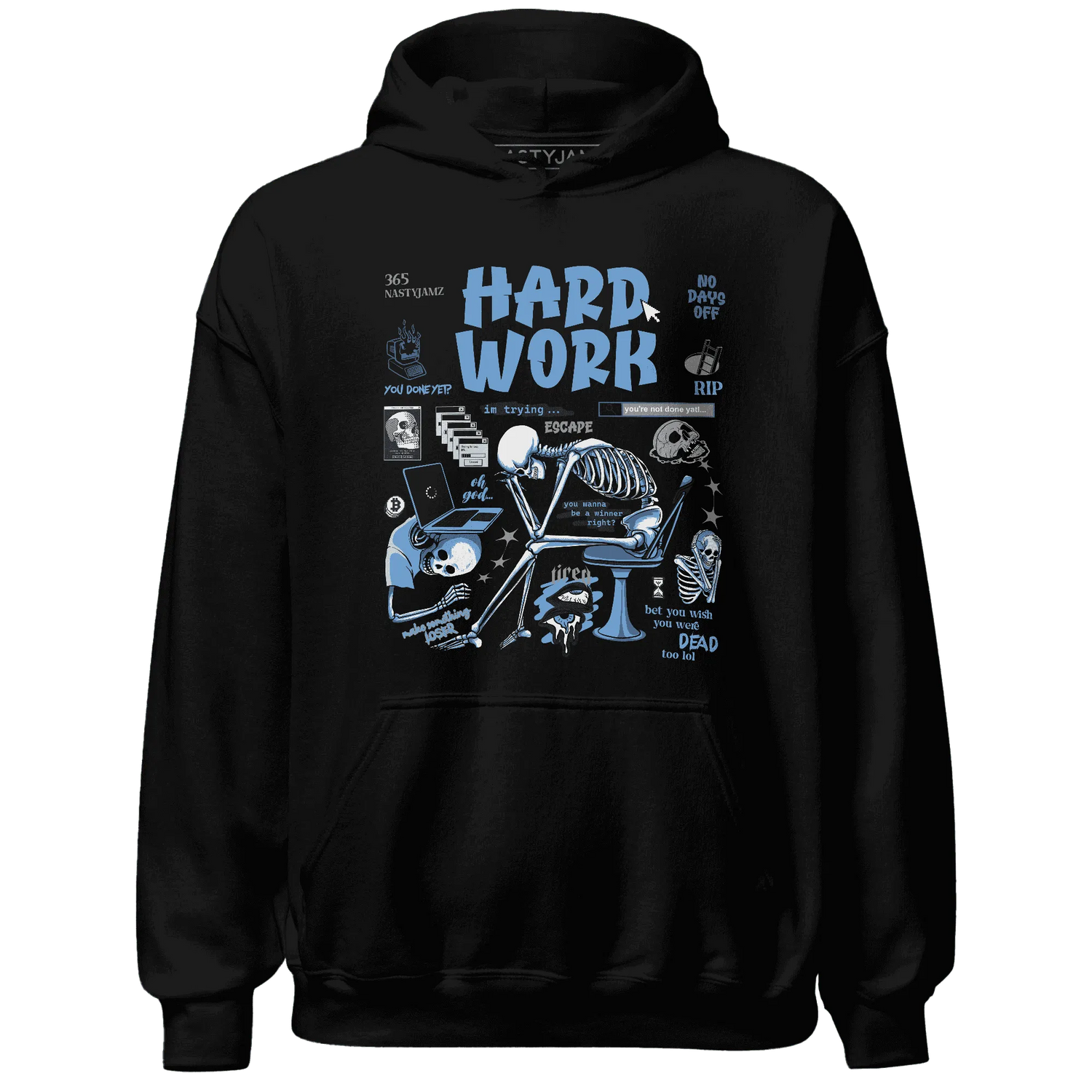 NastyJamz-AM-Plus-Black-Univercitii-Blue-Hoodie-Match-Hard-Work
