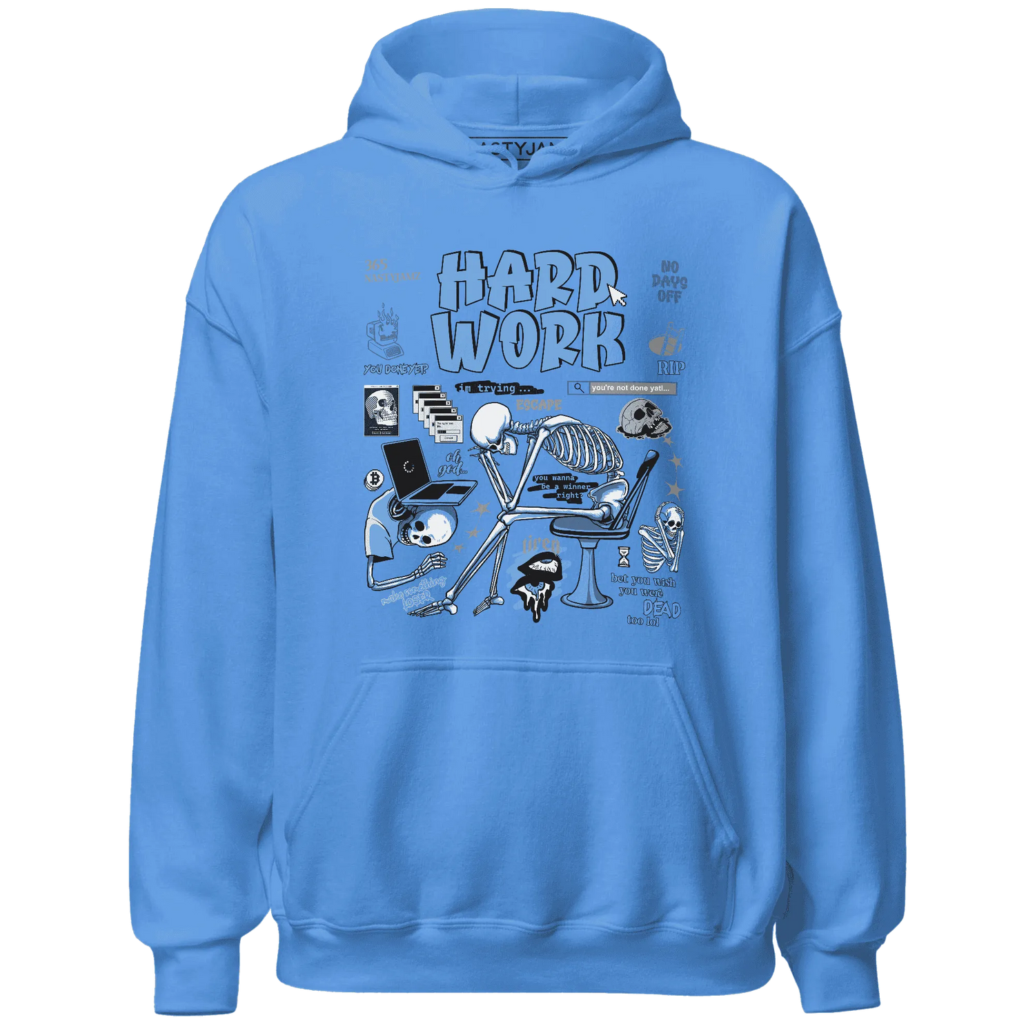 NastyJamz-AM-Plus-Black-Univercitii-Blue-Hoodie-Match-Hard-Work