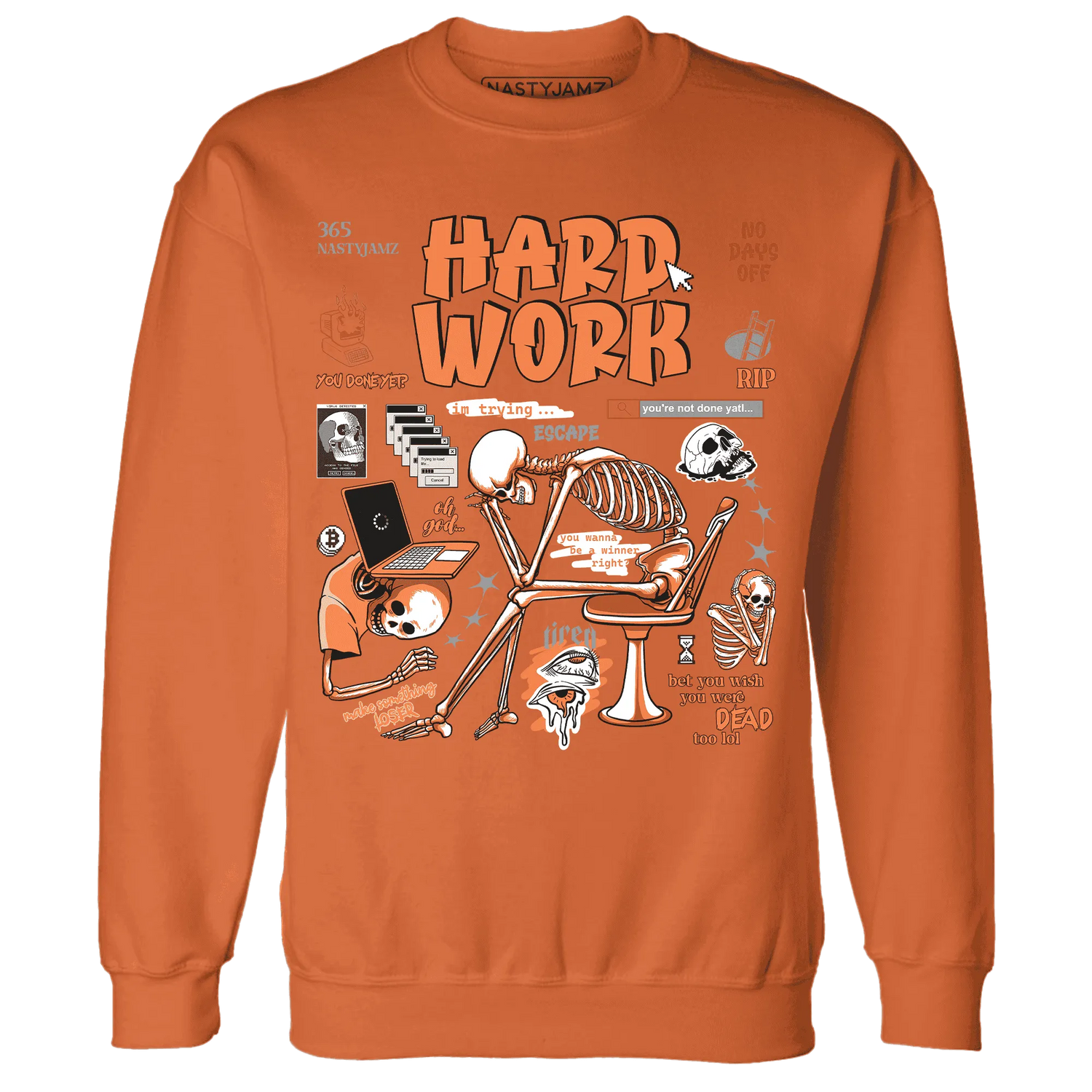 AM-TW-White-Orange-NastyJamz-Sweatshirt-Match-Hard-Work