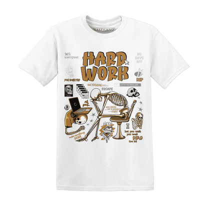 Dunk-Low-Retro-Wheat-Orange-T-Shirt-Match-Hard-Work