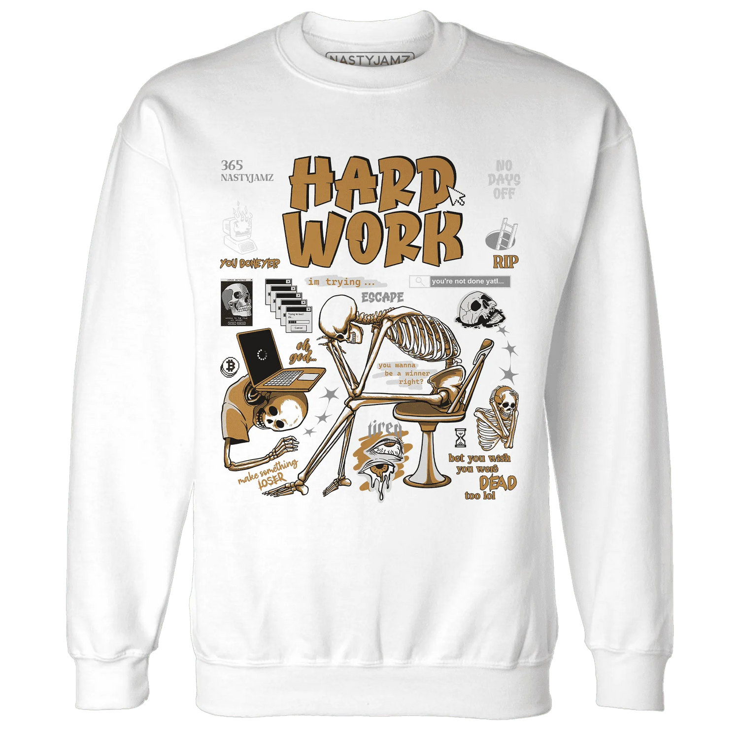 Dunk-Low-Retro-Wheat-Orange-Sweatshirt-Match-Hard-Work