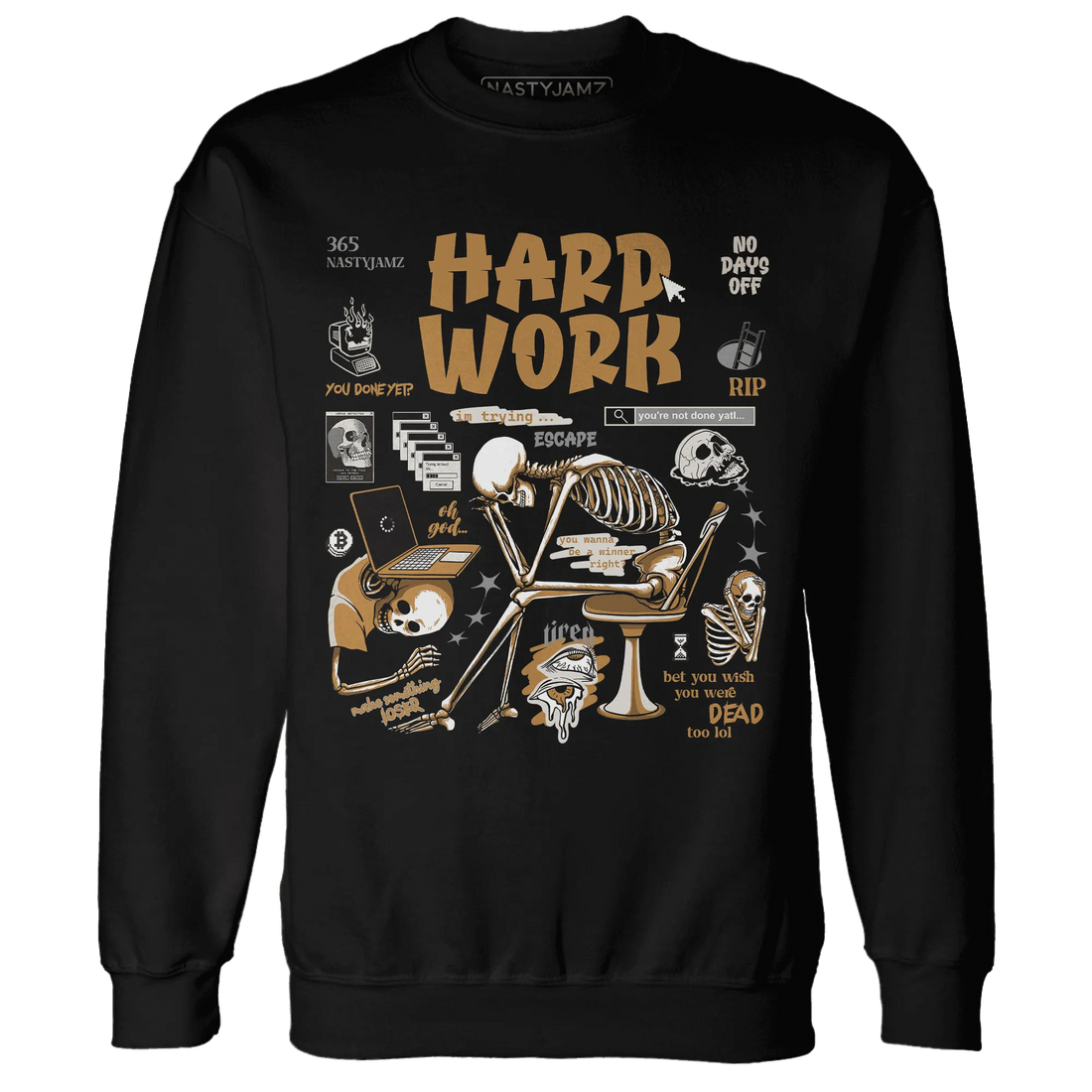Dunk-Low-Retro-Wheat-Orange-Sweatshirt-Match-Hard-Work