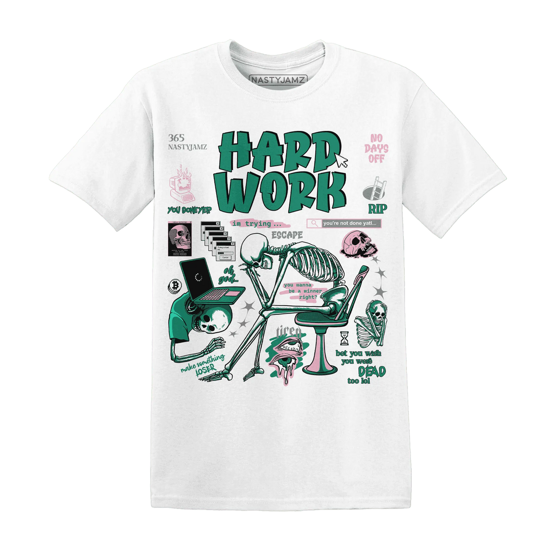 Dunk-Pink-Malachite-Medium-Soft-Low-Sail-NastyJamz-T-Shirt-Match-Hard-Work