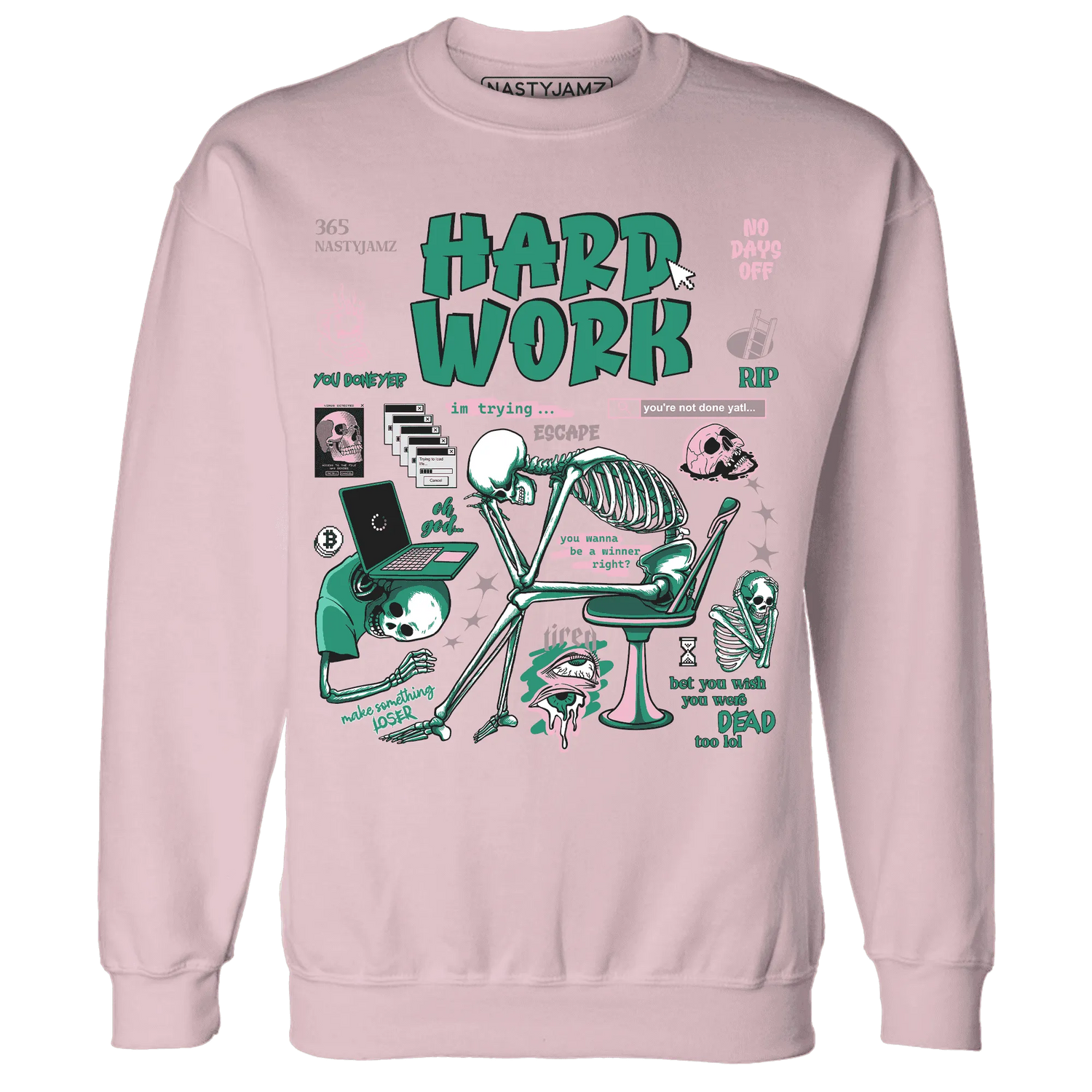 NastyJamz-Dunk-Pink-Malachite-Medium-Soft-Low-Sail-Sweatshirt-Match-Hard-Work