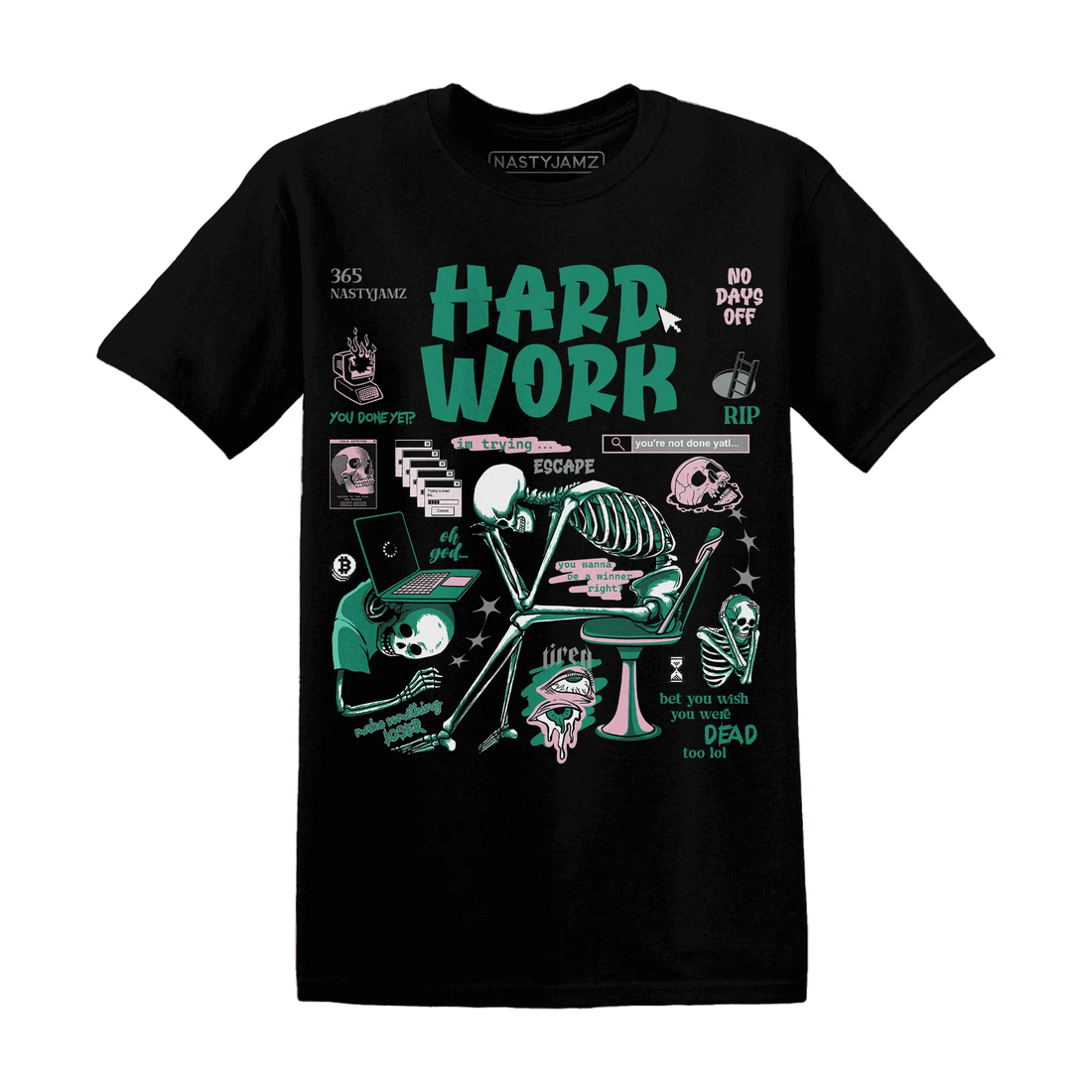 Dunk-Pink-Malachite-Medium-Soft-Low-Sail-NastyJamz-T-Shirt-Match-Hard-Work