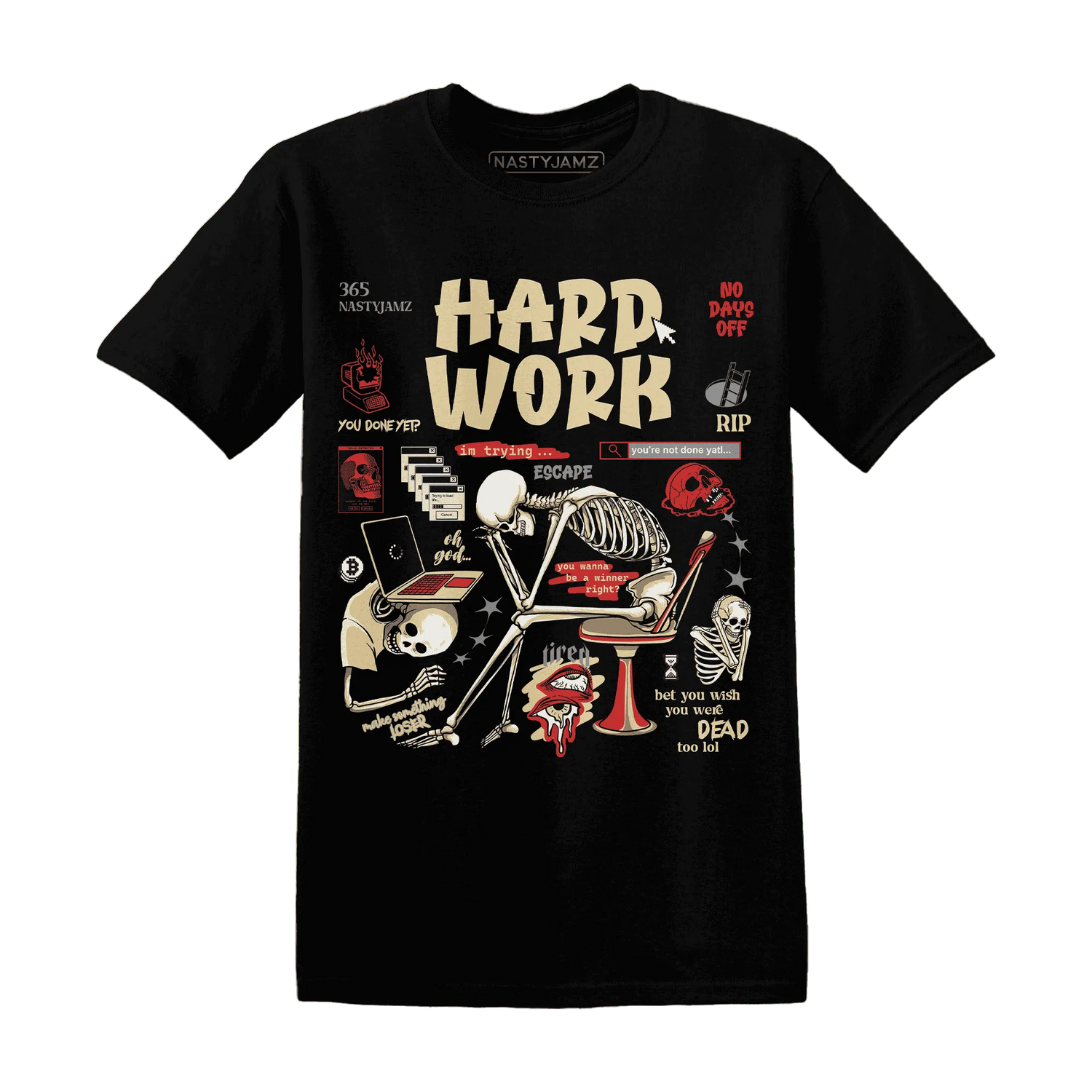 Dunk-Strawberry-Waffle-T-Shirt-Match-Hard-Work