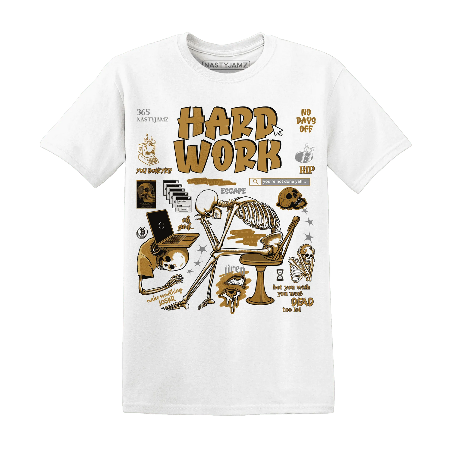 Wheat-13s-NastyJamz-T-Shirt-Match-Hard-Work