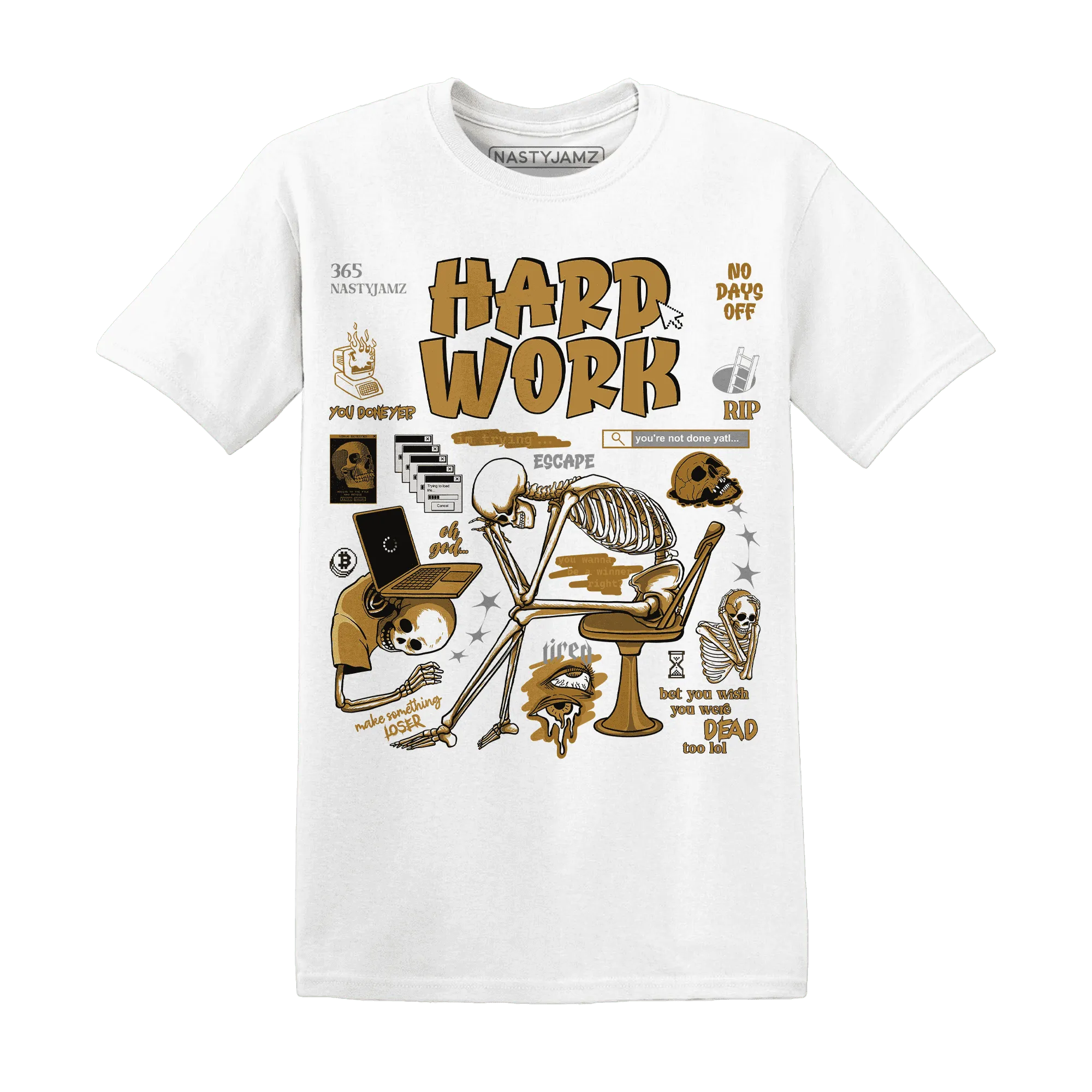 Wheat-13s-NastyJamz-T-Shirt-Match-Hard-Work