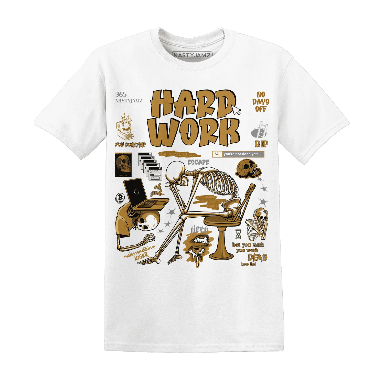 NastyJamz-Wheat-13s-T-Shirt-Match-Hard-Work