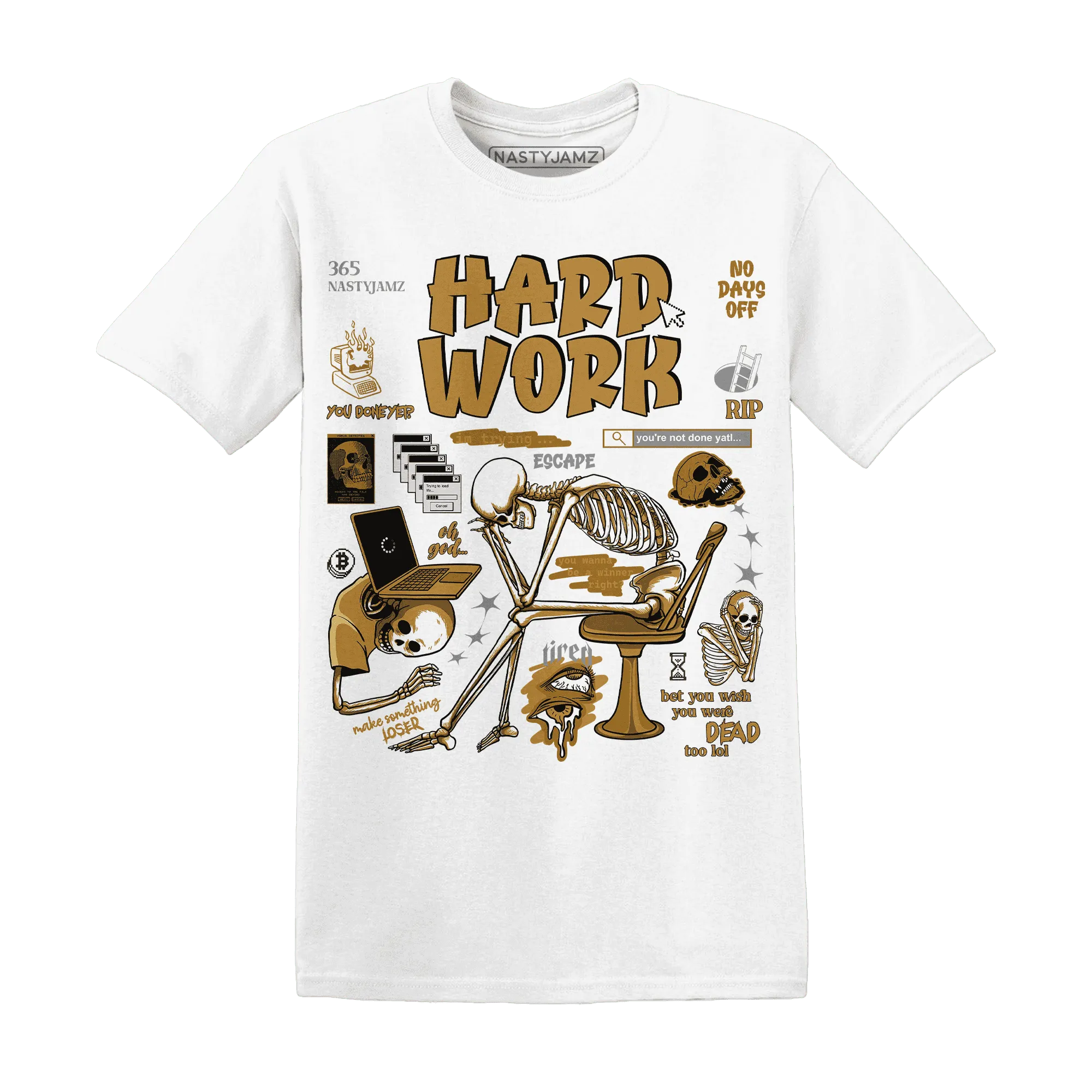 NastyJamz-Wheat-13s-T-Shirt-Match-Hard-Work