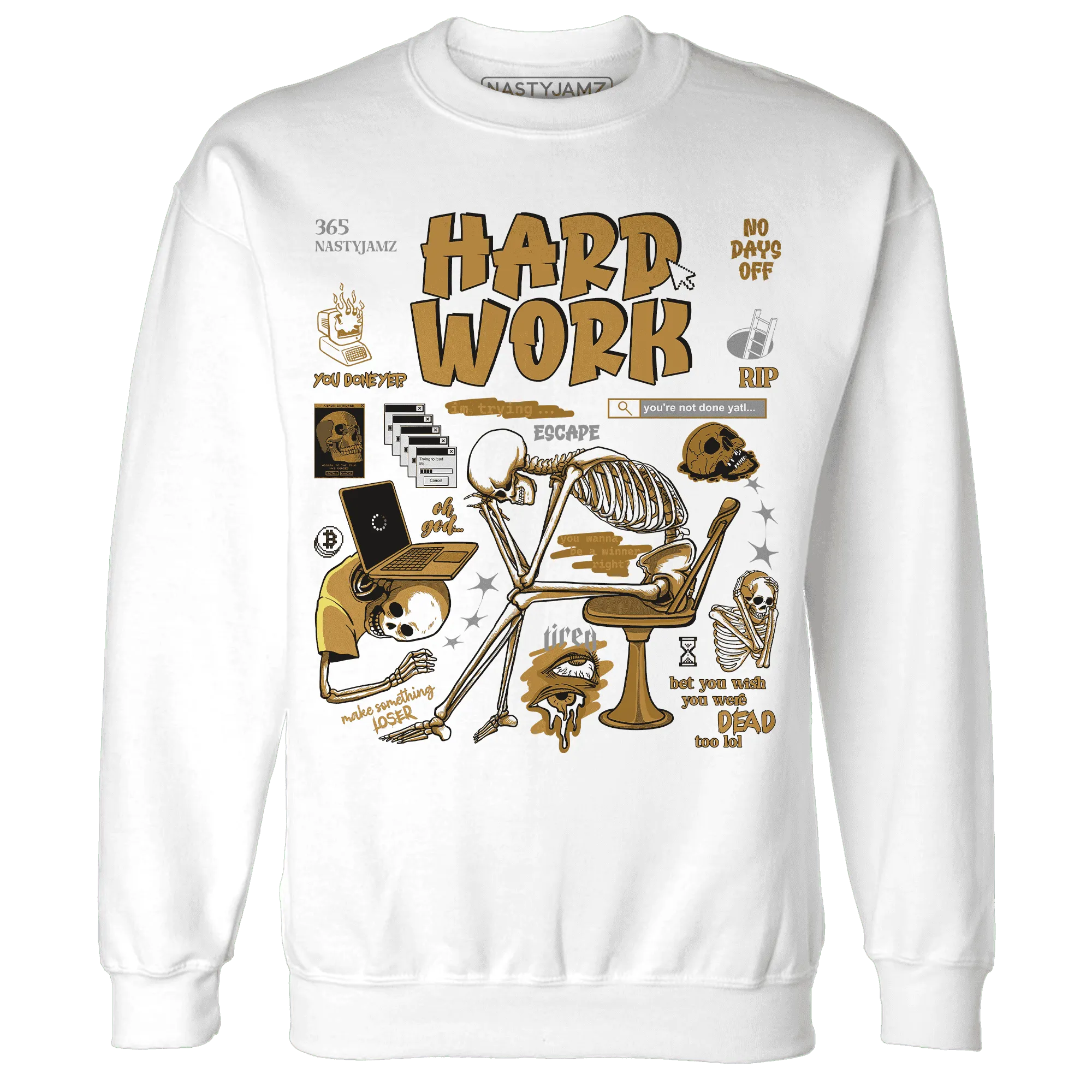 NastyJamz-Wheat-13s-Sweatshirt-Match-Hard-Work