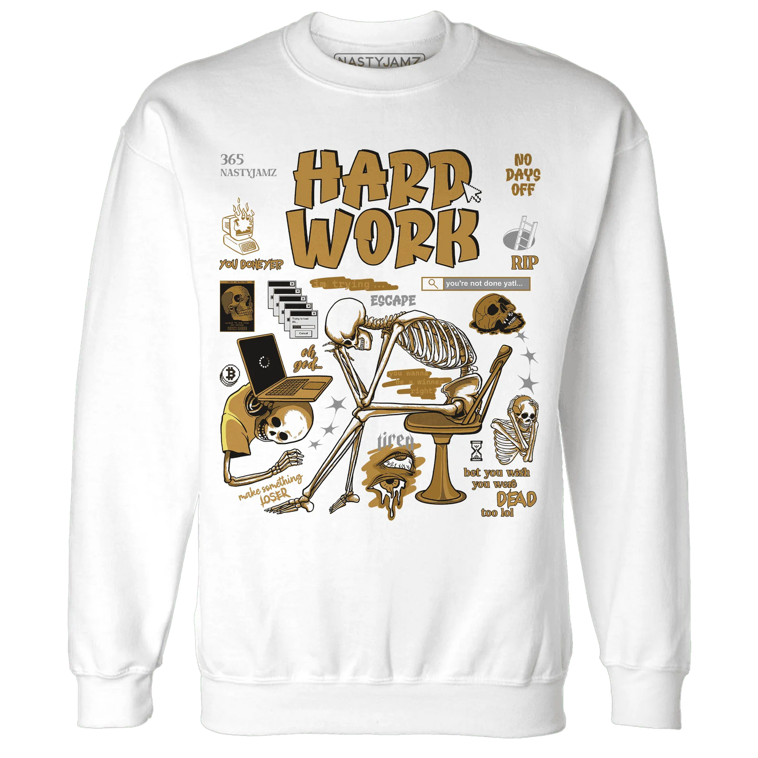 Wheat-13s-NastyJamz-Sweatshirt-Match-Hard-Work