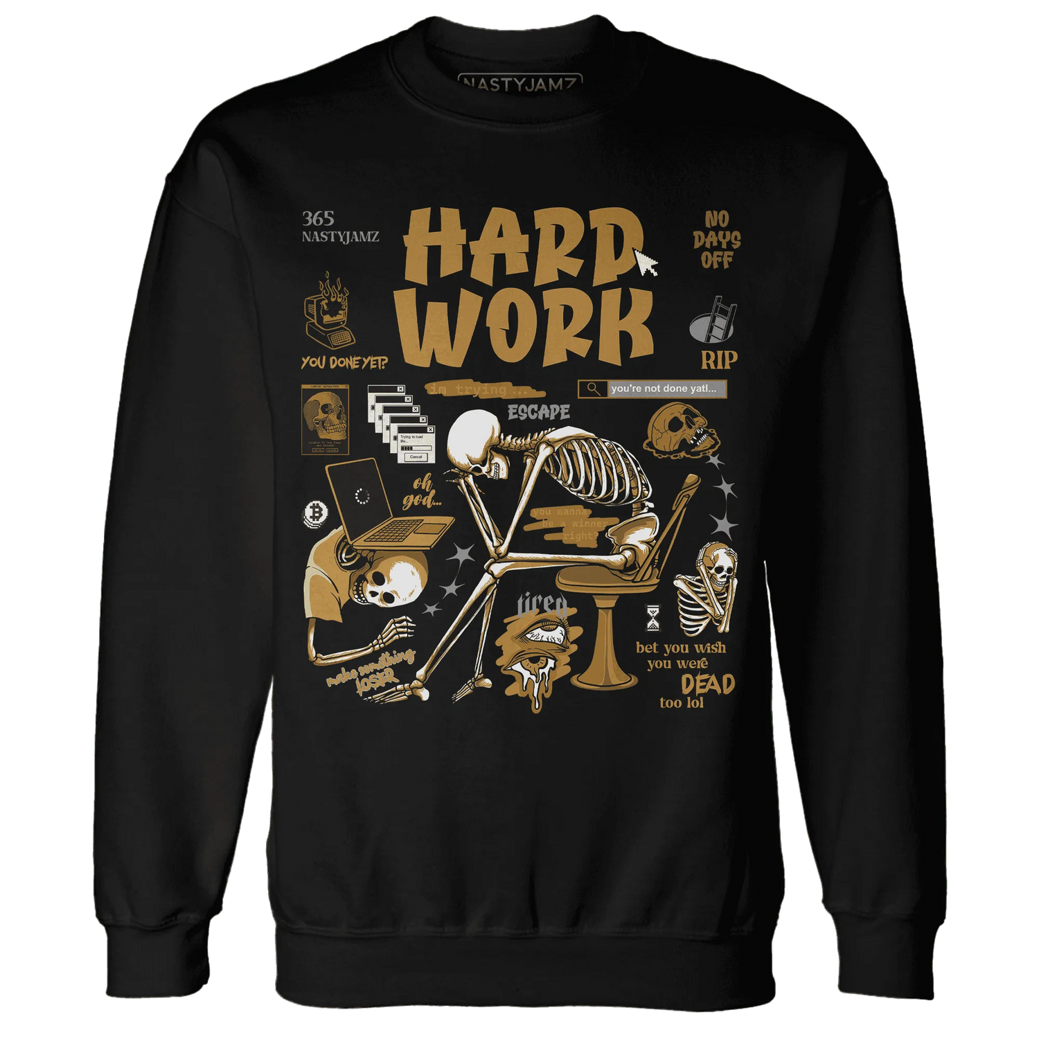 Wheat-13s-NastyJamz-Sweatshirt-Match-Hard-Work