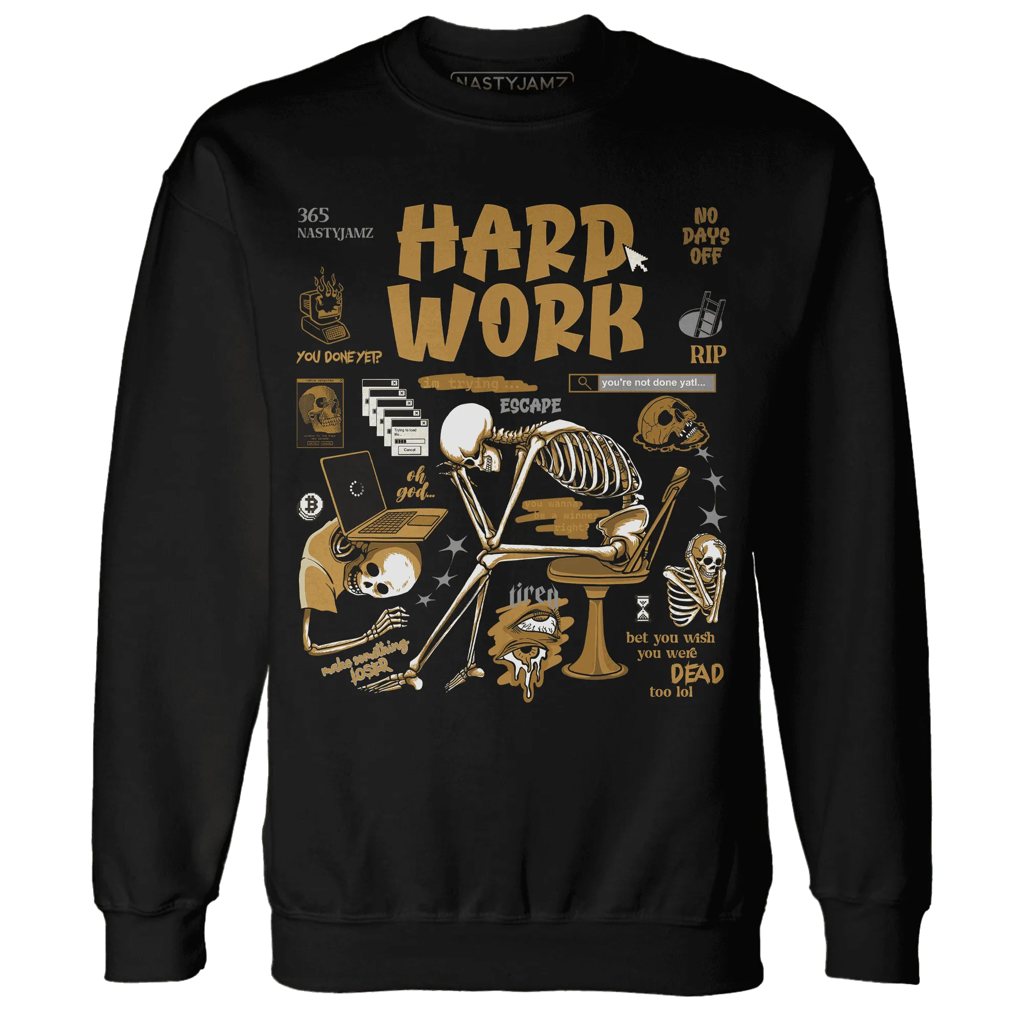 Wheat-13s-NastyJamz-Sweatshirt-Match-Hard-Work