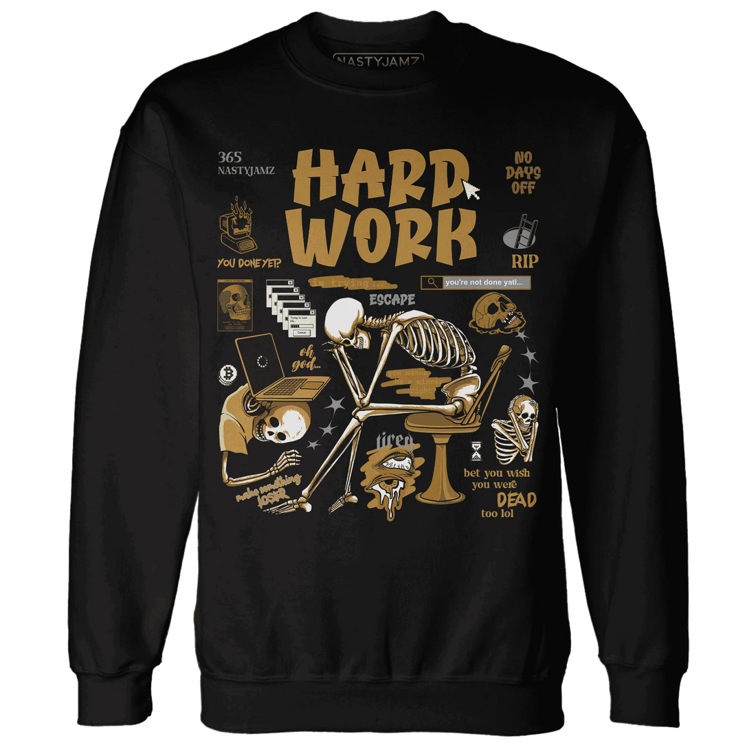 NastyJamz-Wheat-13s-Sweatshirt-Match-Hard-Work