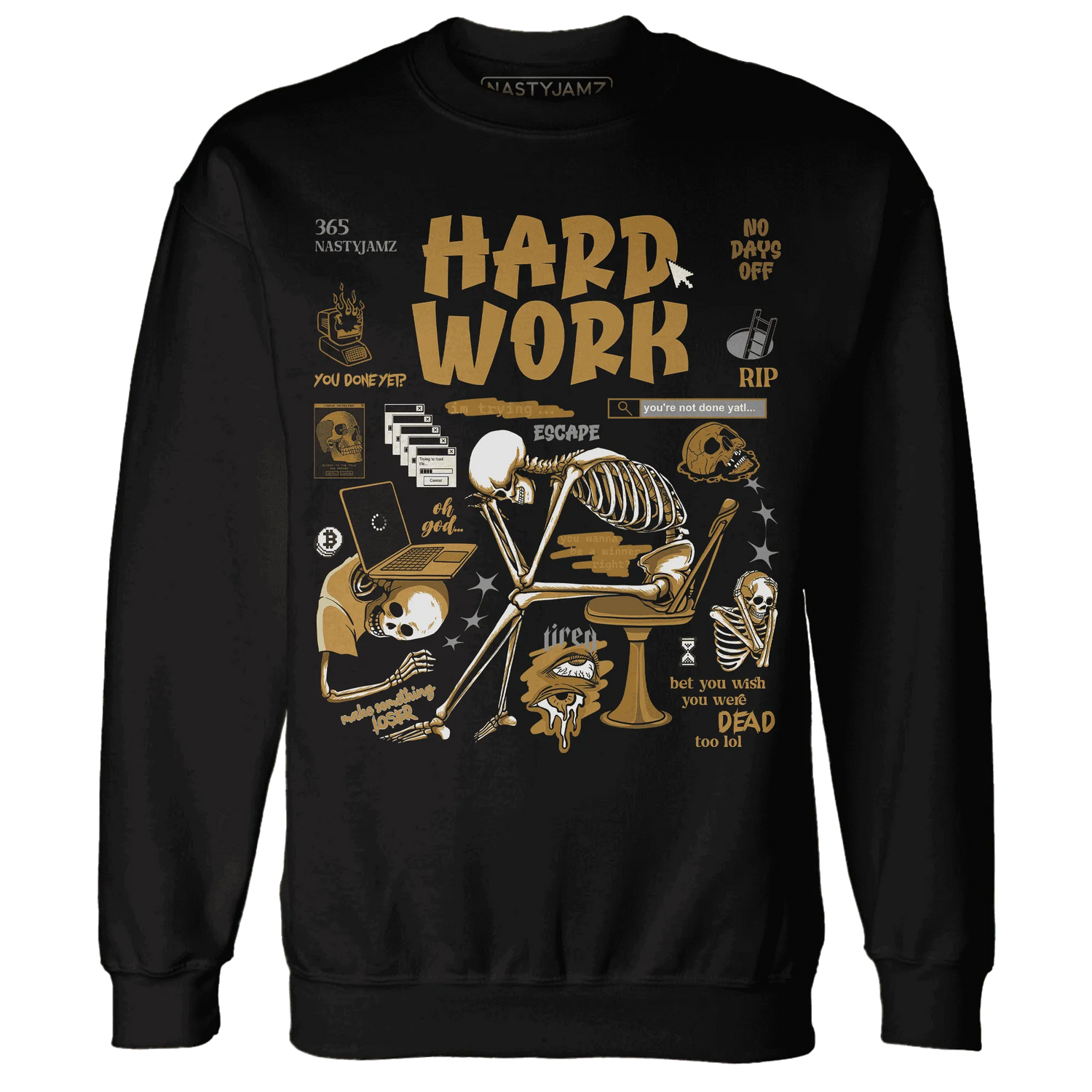 NastyJamz-Wheat-13s-Sweatshirt-Match-Hard-Work