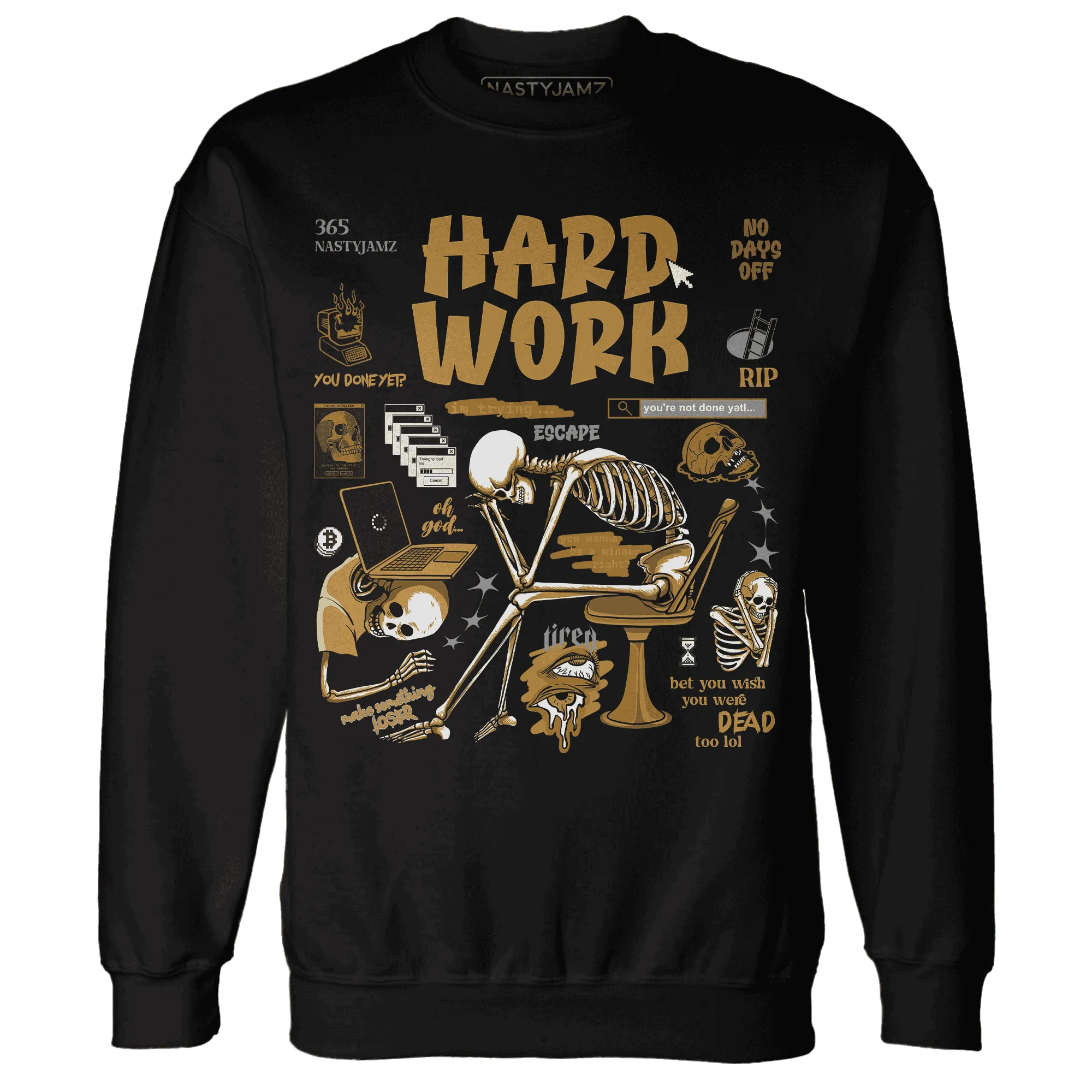 NastyJamz-Wheat-13s-Sweatshirt-Match-Hard-Work