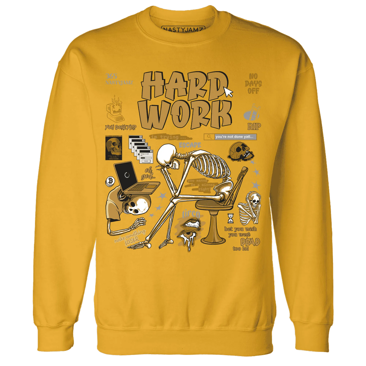 NastyJamz-Wheat-13s-Sweatshirt-Match-Hard-Work