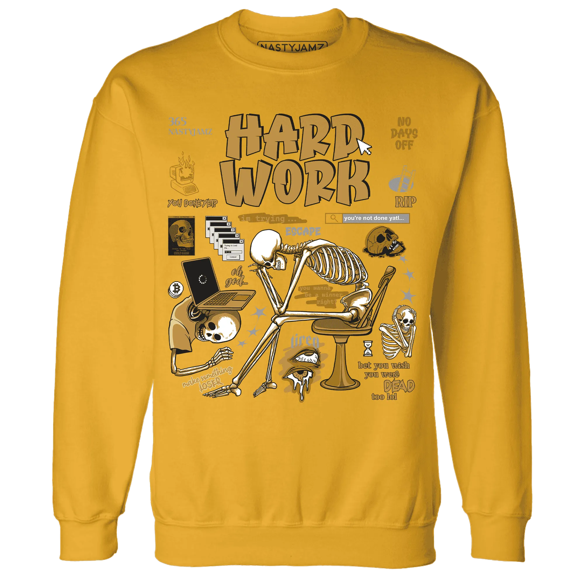 NastyJamz-Wheat-13s-Sweatshirt-Match-Hard-Work