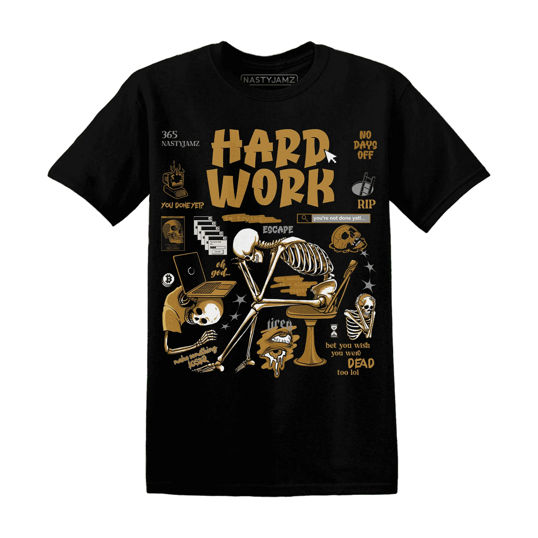 NastyJamz-Wheat-13s-T-Shirt-Match-Hard-Work