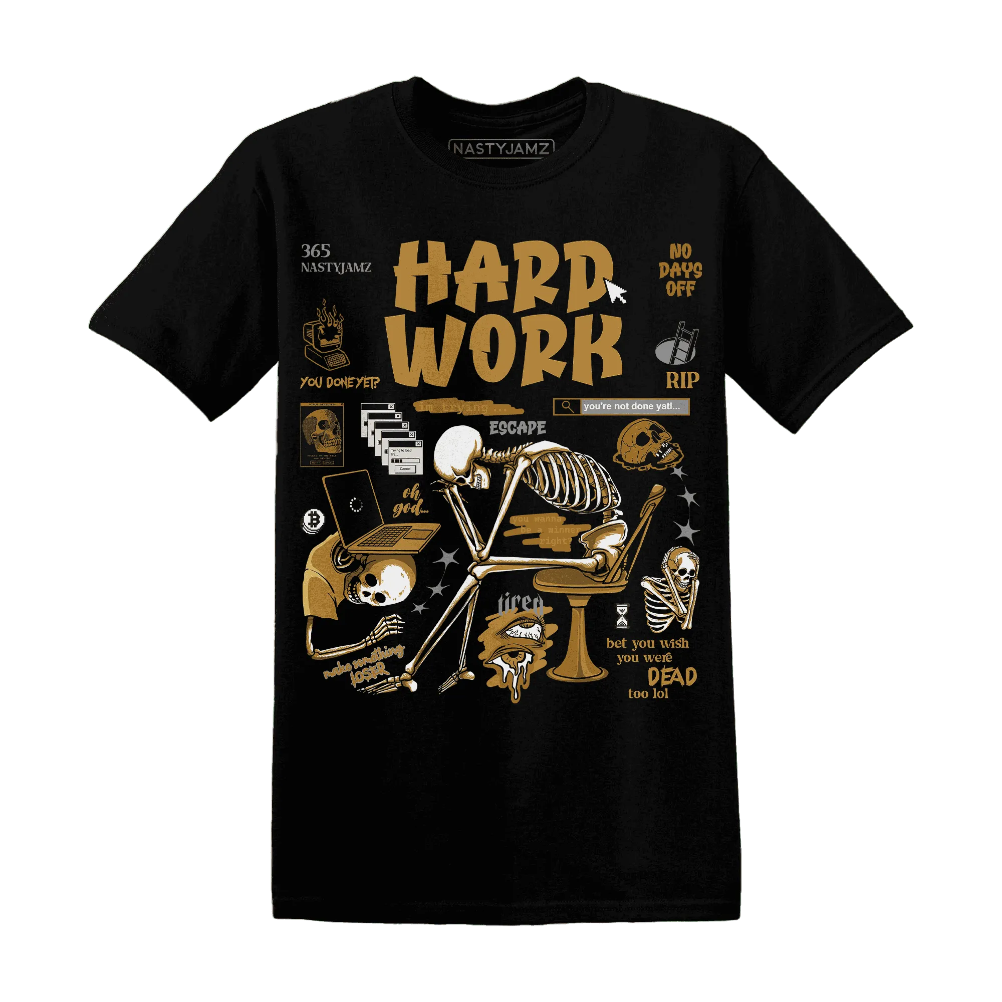 NastyJamz-Wheat-13s-T-Shirt-Match-Hard-Work