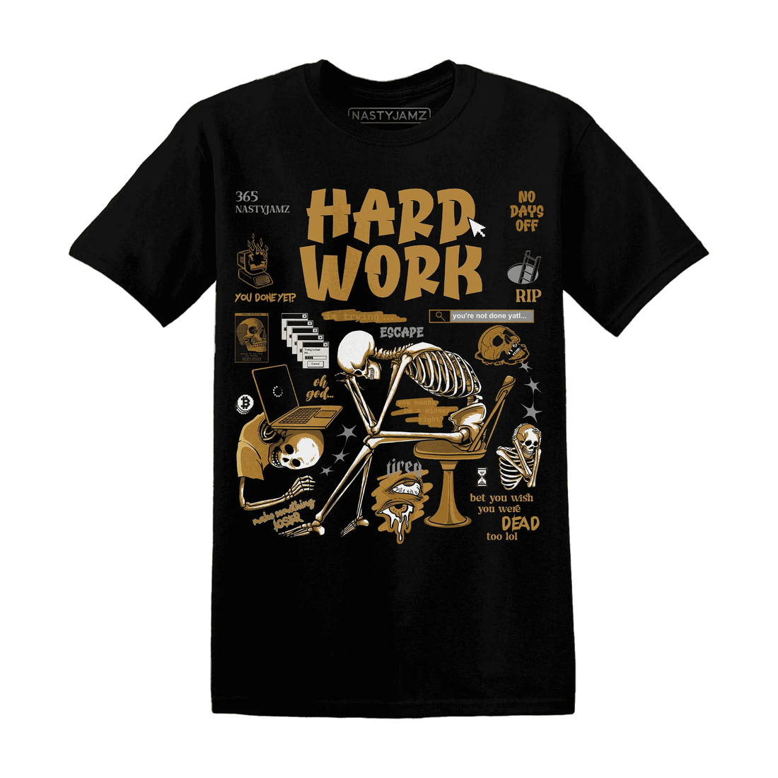 Wheat-13s-NastyJamz-T-Shirt-Match-Hard-Work
