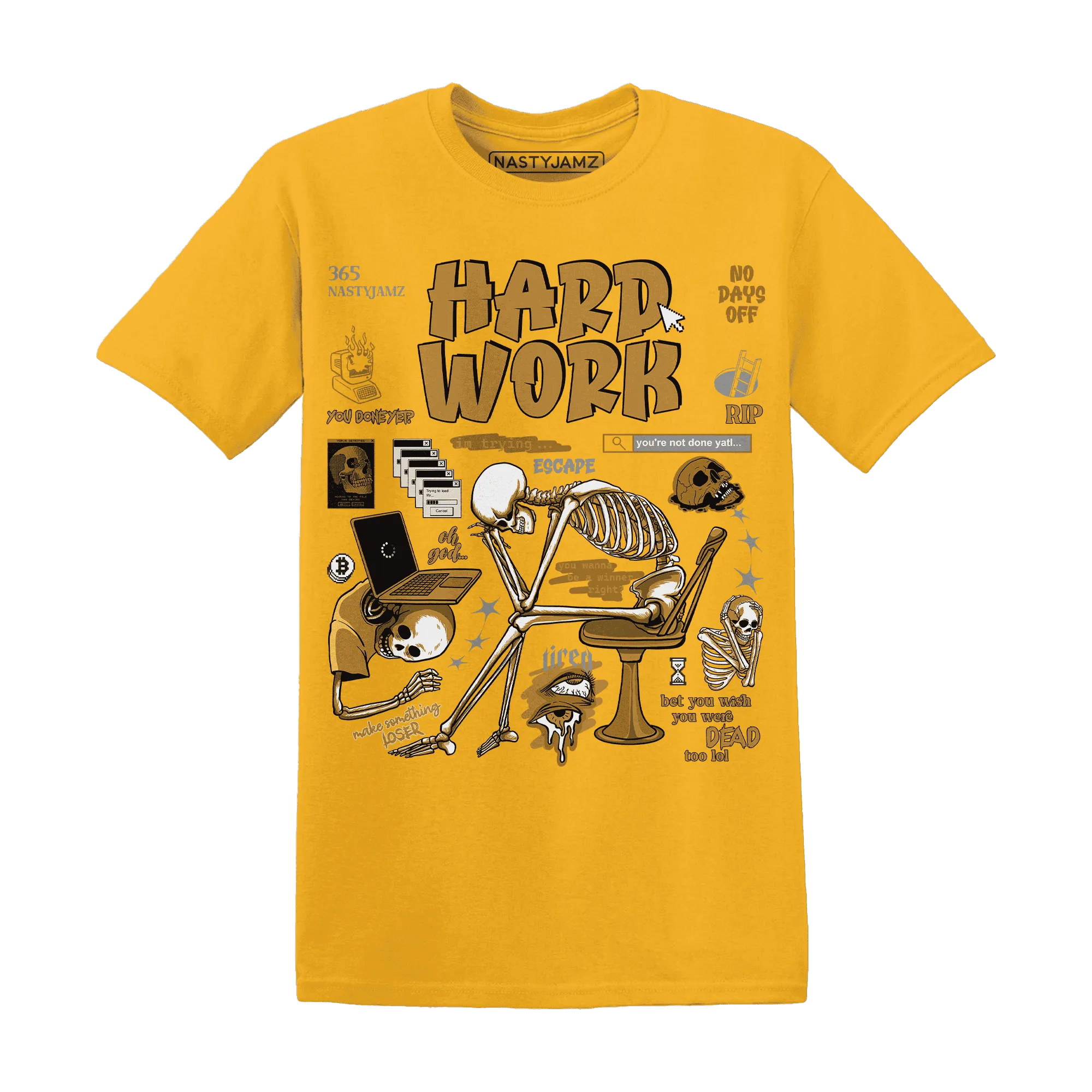 NastyJamz-Wheat-13s-T-Shirt-Match-Hard-Work