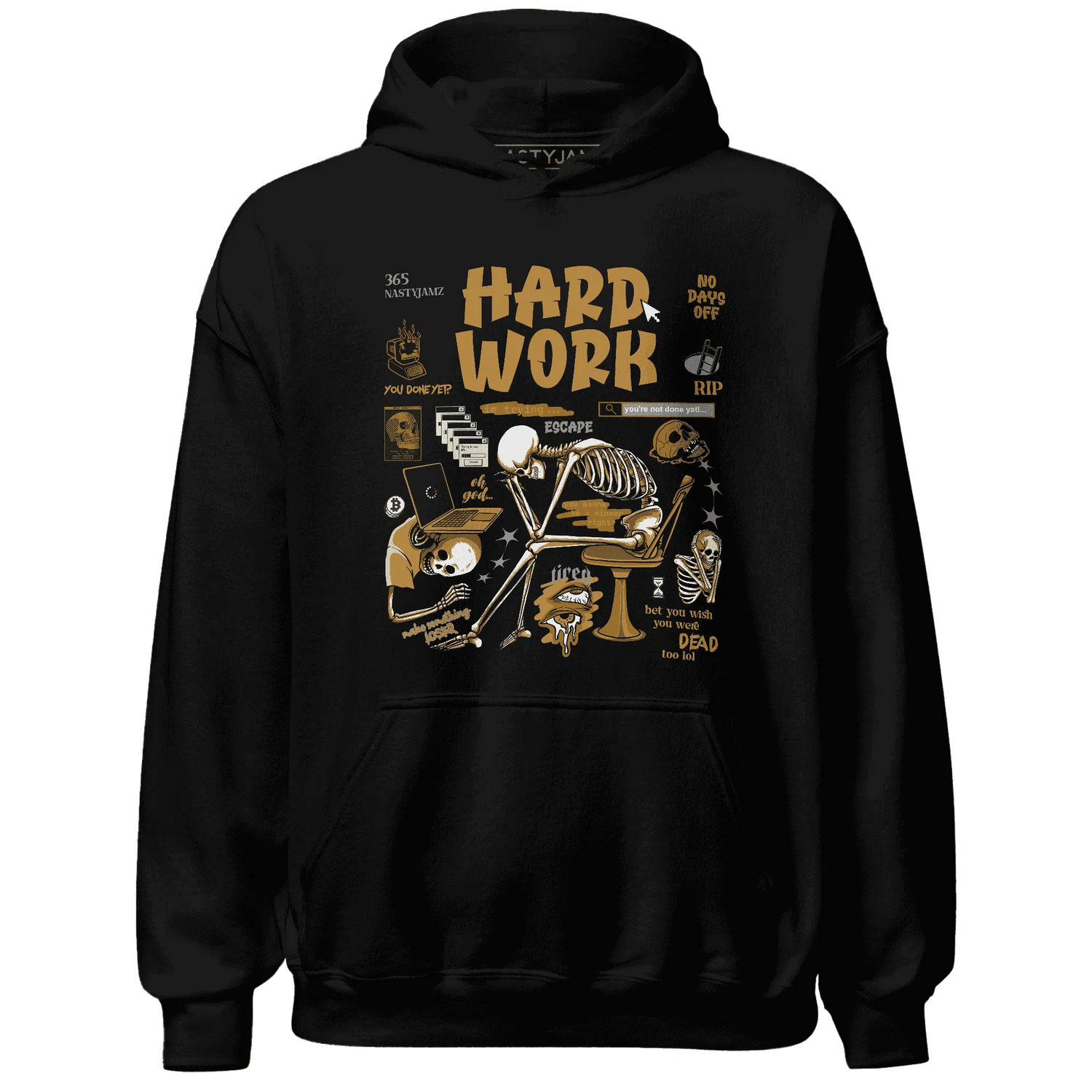 NastyJamz-Wheat-13s-Hoodie-Match-Hard-Work