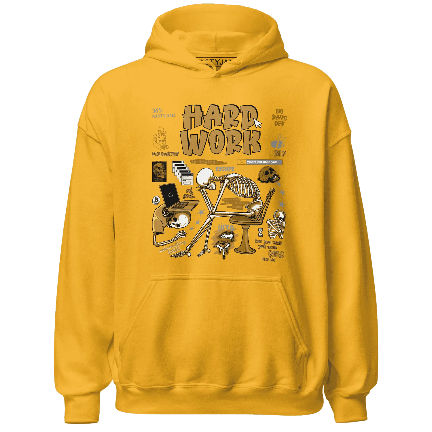 NastyJamz-Wheat-13s-Hoodie-Match-Hard-Work