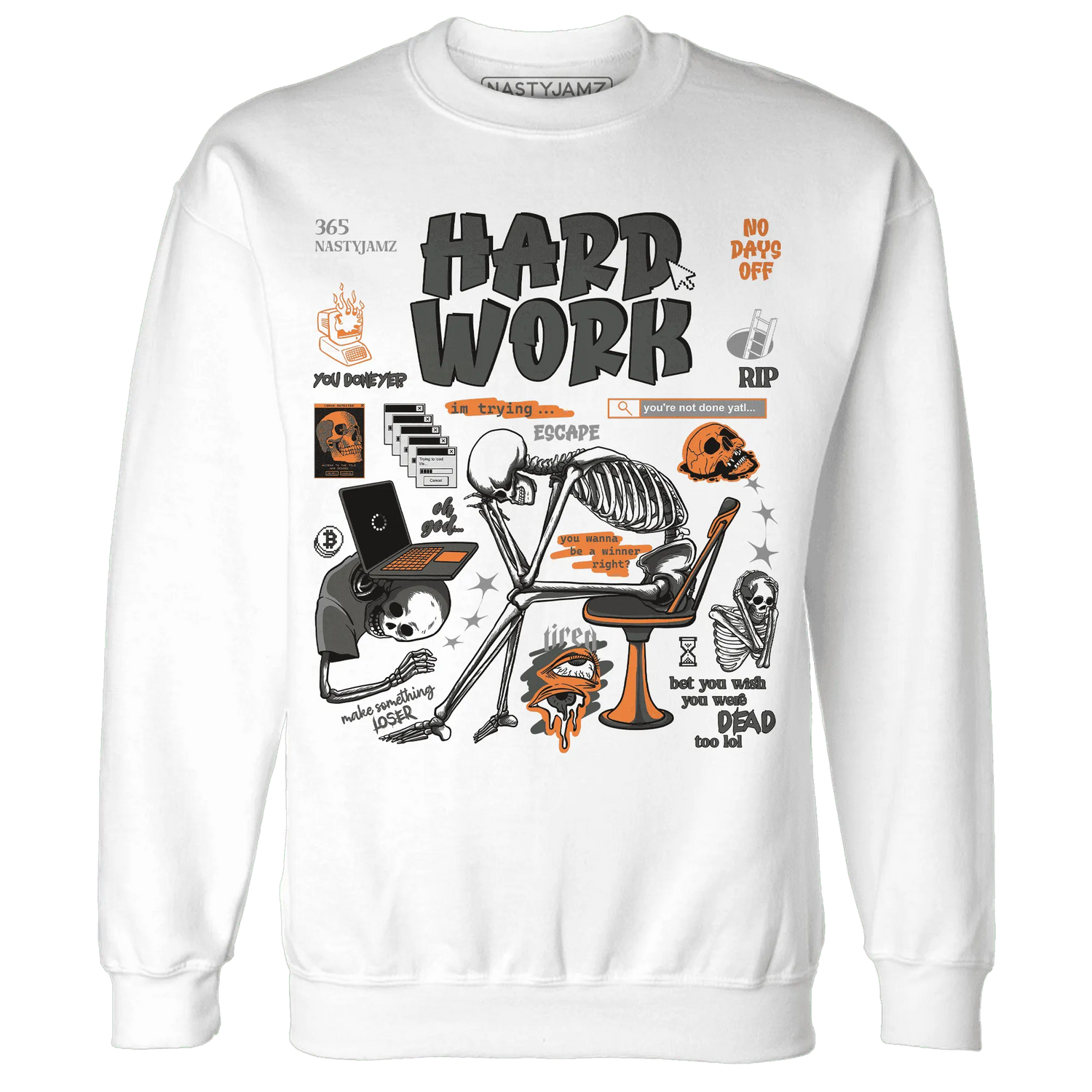 NastyJamz-Fear-Pack-3s-Sweatshirt-Match-Hard-Work