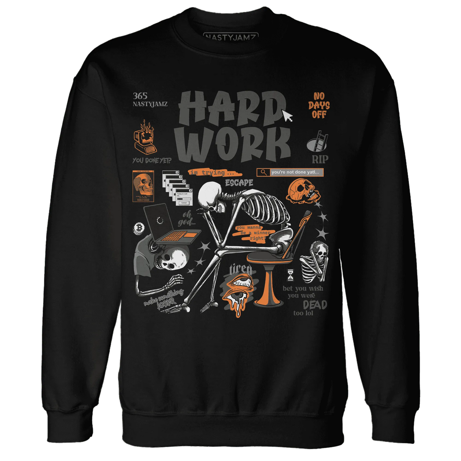 NastyJamz-Fear-Pack-3s-Sweatshirt-Match-Hard-Work