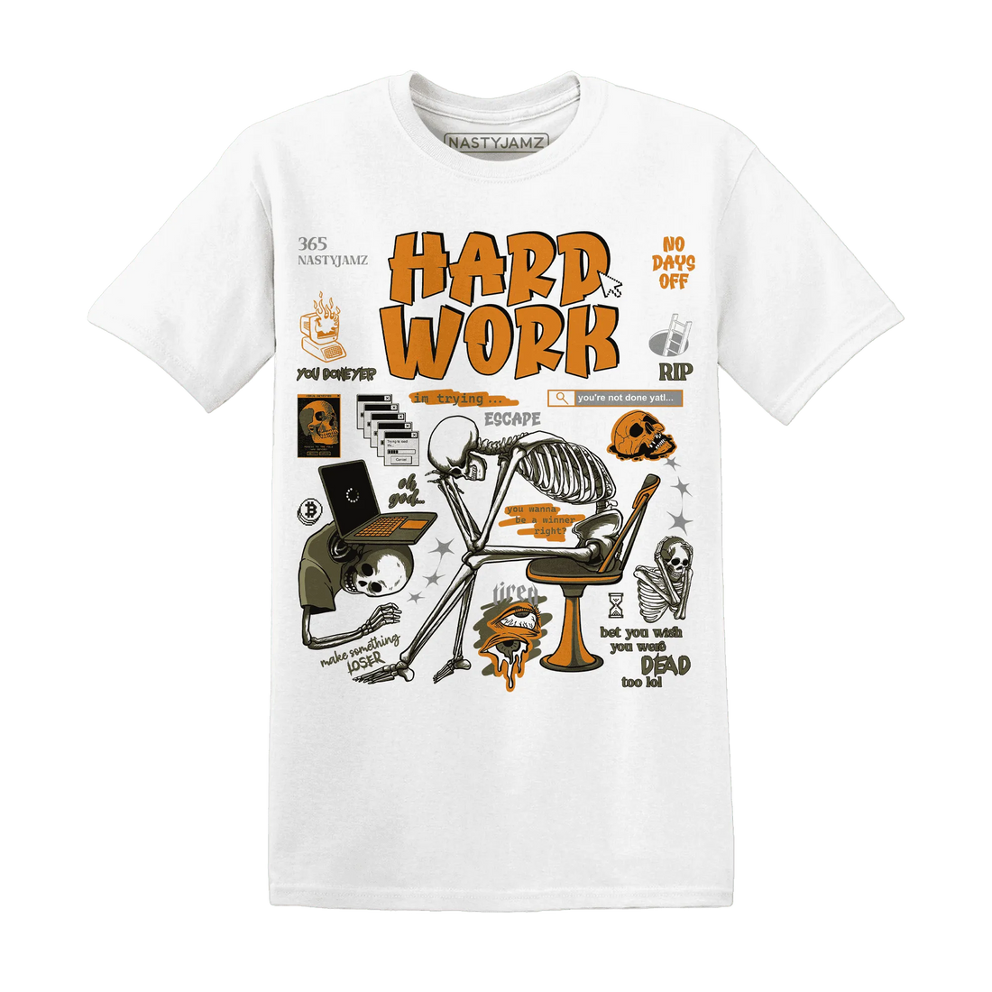 NastyJamz-Olive-5s-T-Shirt-Match-Hard-Work