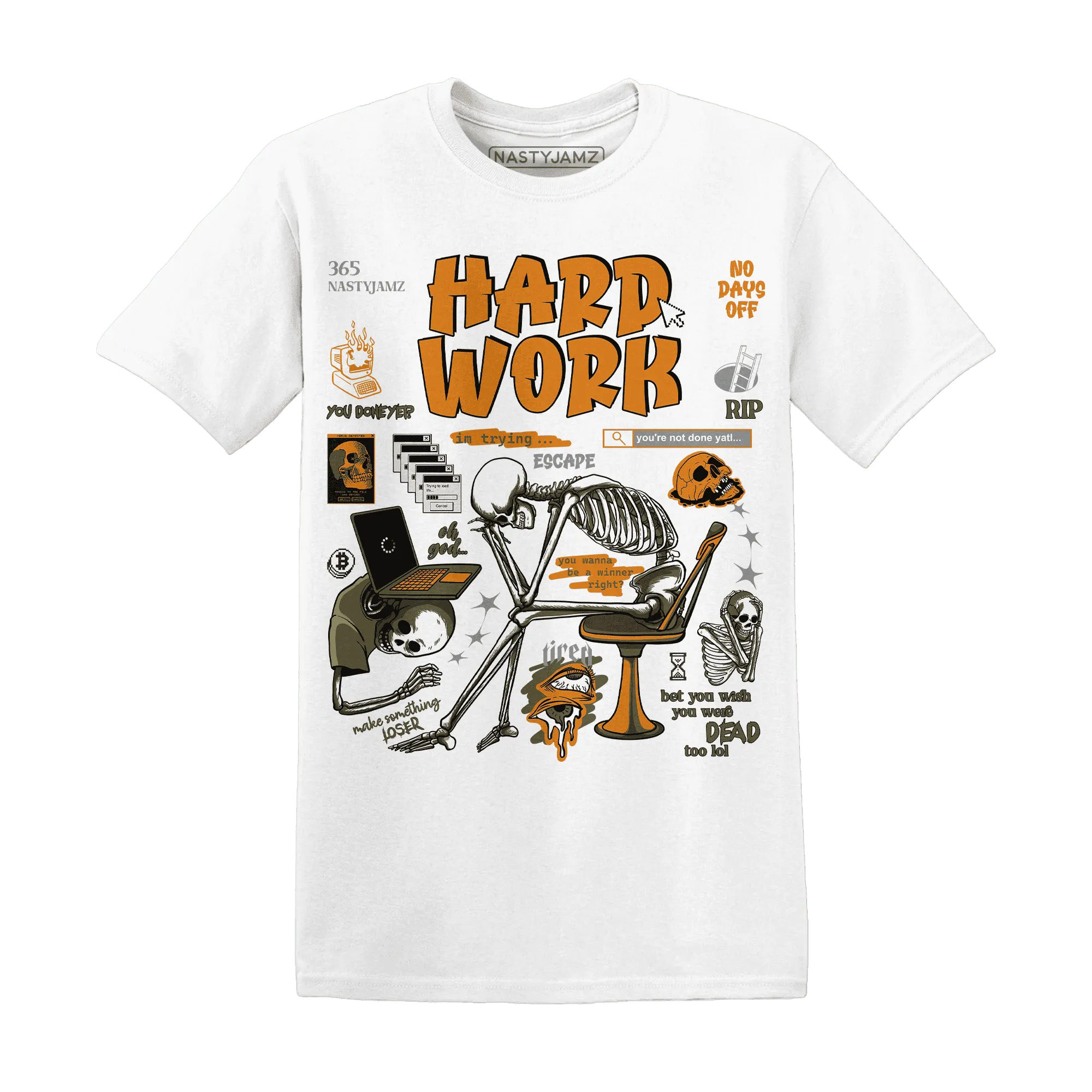 NastyJamz-Olive-5s-T-Shirt-Match-Hard-Work