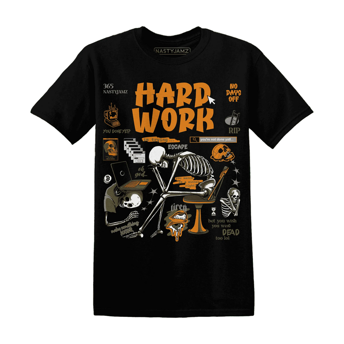 NastyJamz-Olive-5s-T-Shirt-Match-Hard-Work