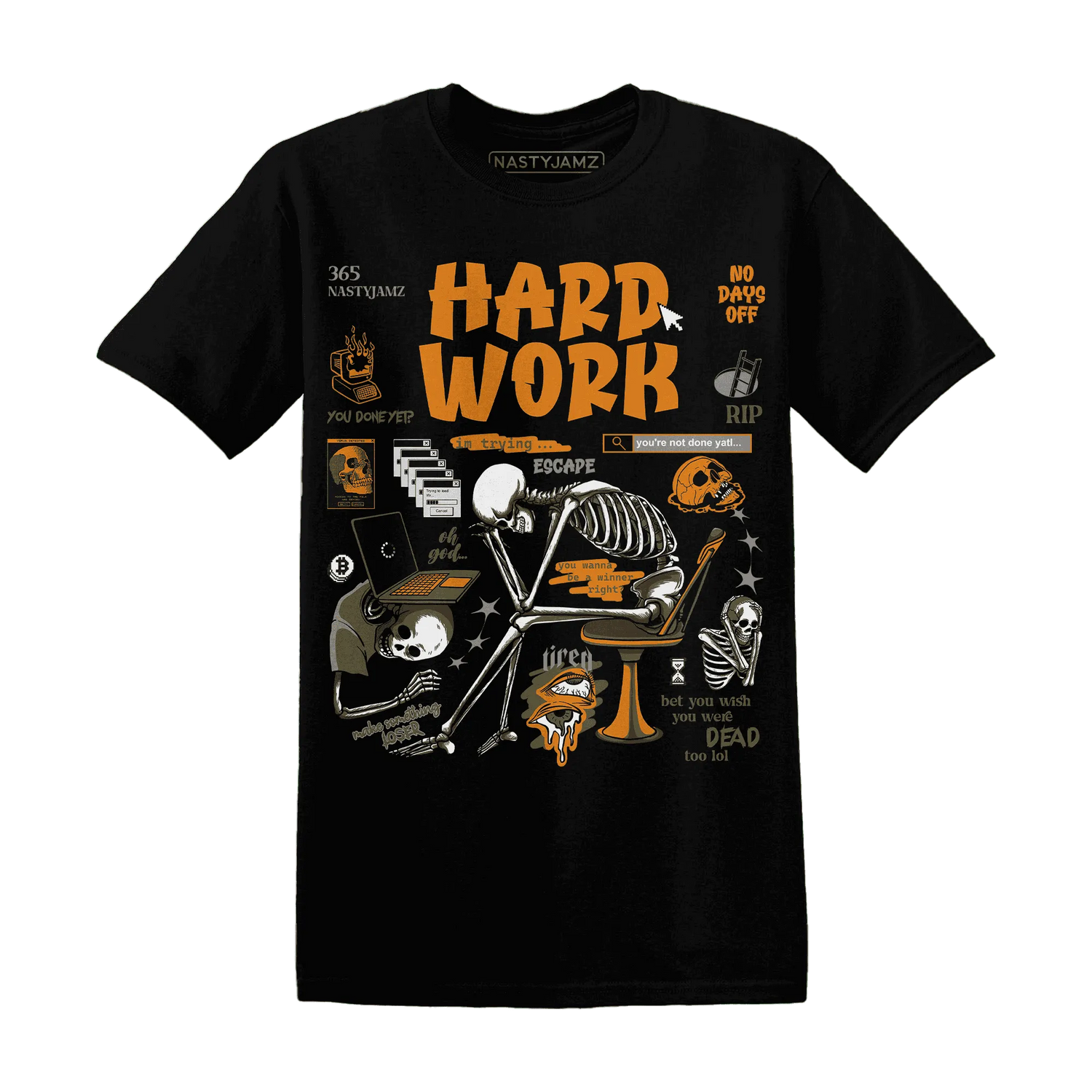 NastyJamz-Olive-5s-T-Shirt-Match-Hard-Work