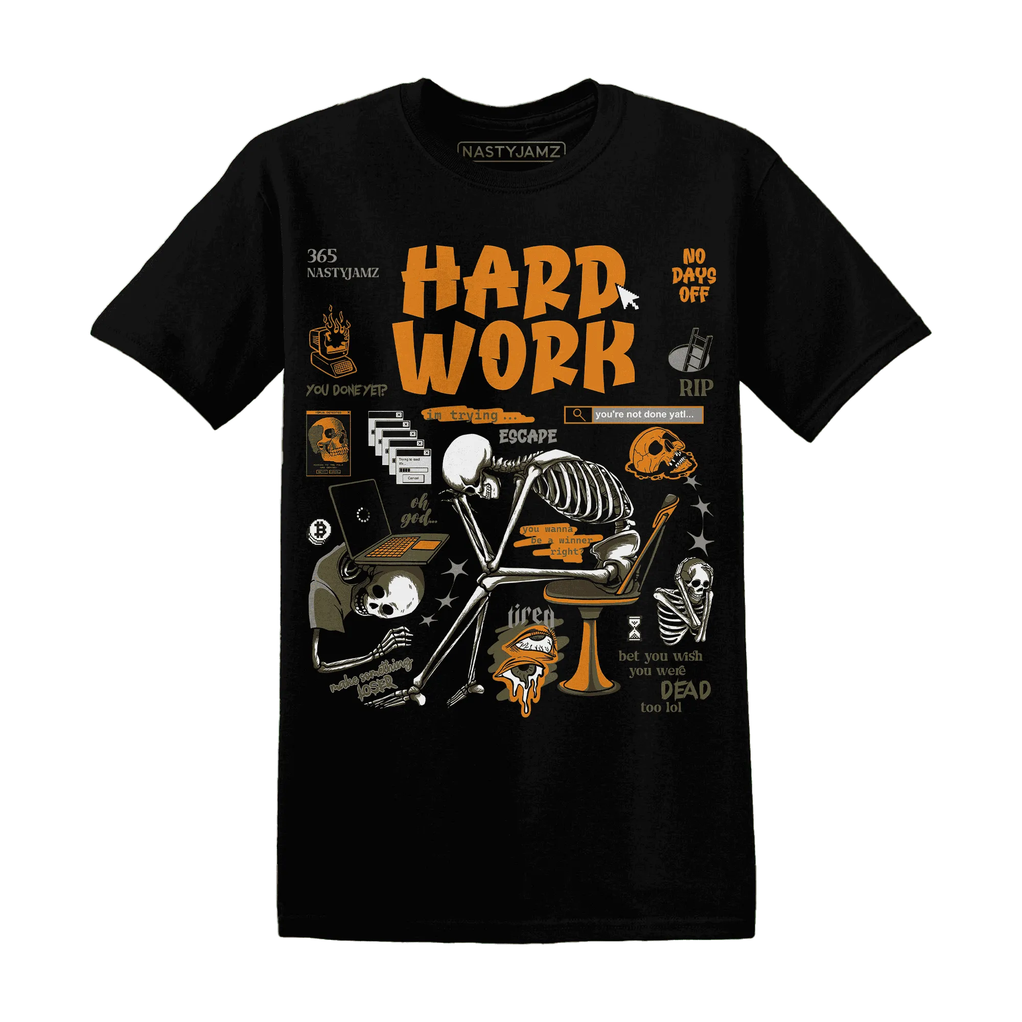 NastyJamz-Olive-5s-T-Shirt-Match-Hard-Work