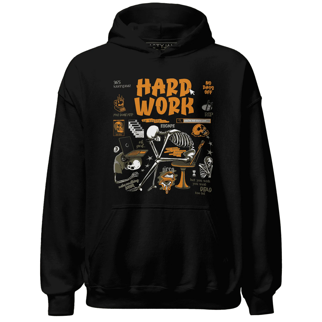 NastyJamz-Olive-5s-Hoodie-Match-Hard-Work