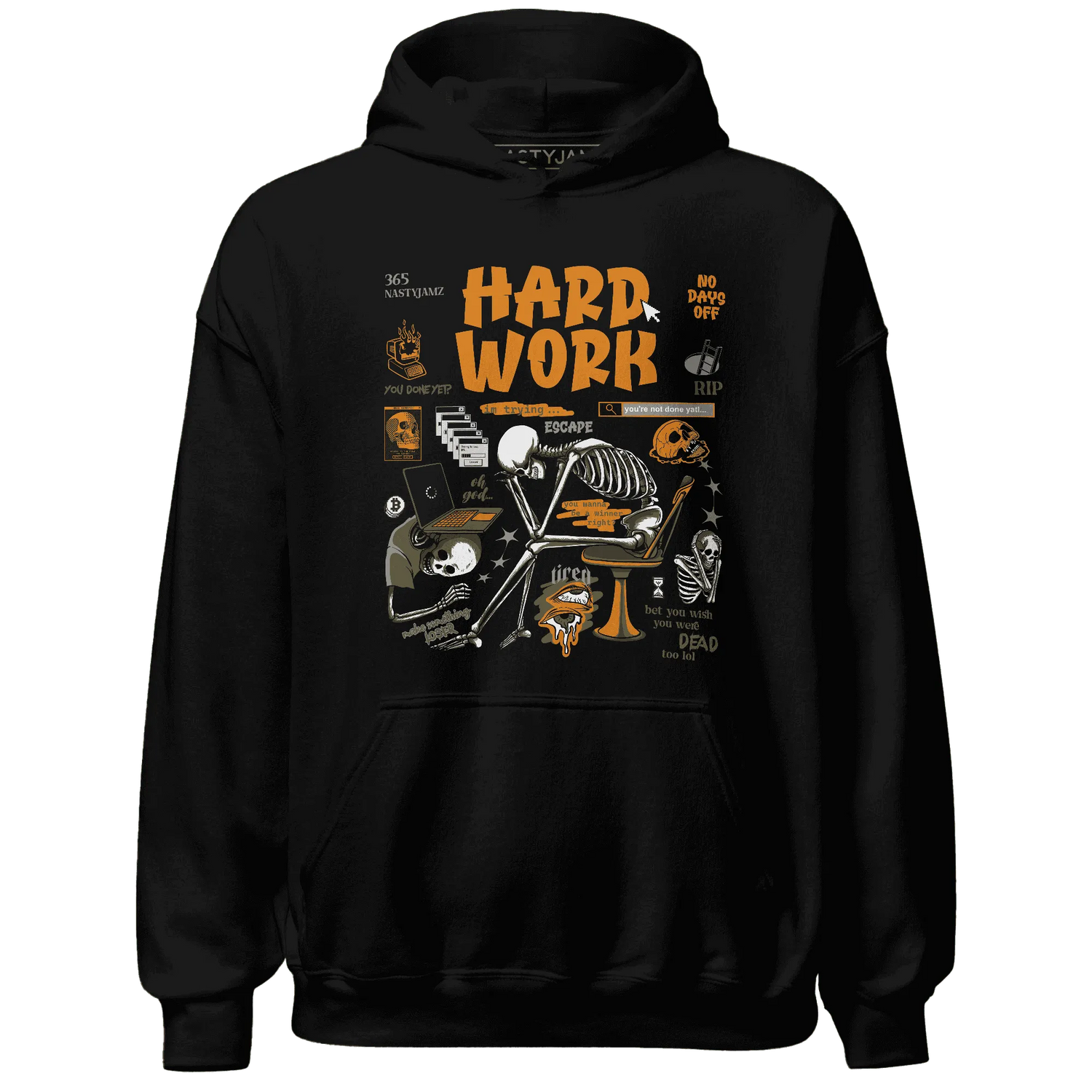 NastyJamz-Olive-5s-Hoodie-Match-Hard-Work