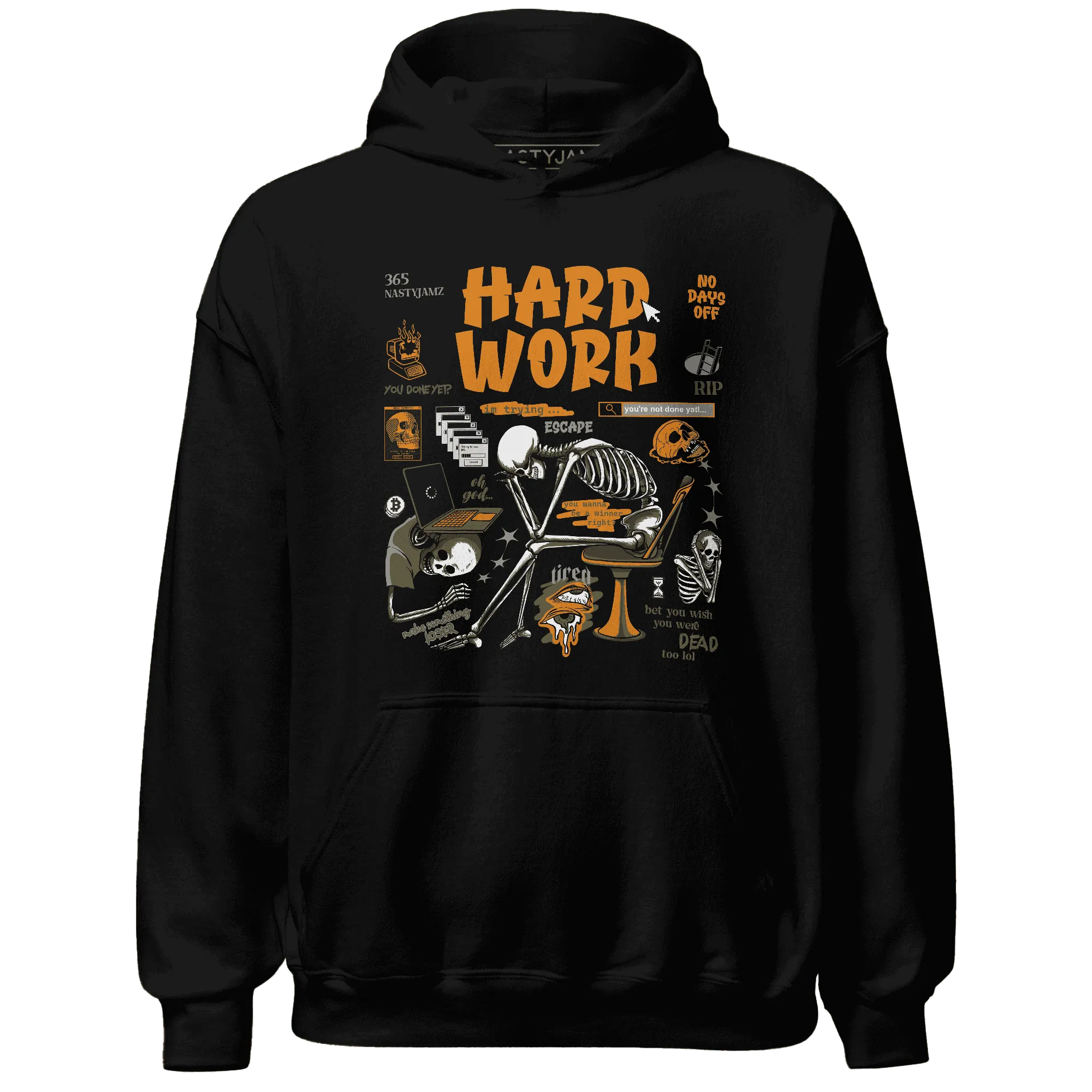 NastyJamz-Olive-5s-Hoodie-Match-Hard-Work