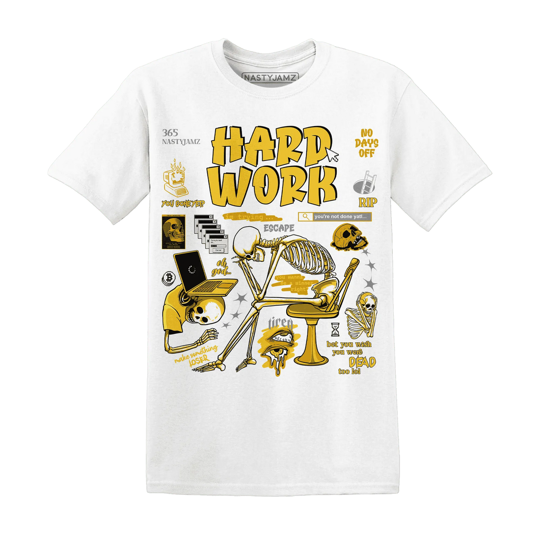 NastyJamz-Yellow-Ochre-6s-T-Shirt-Match-Hard-Work