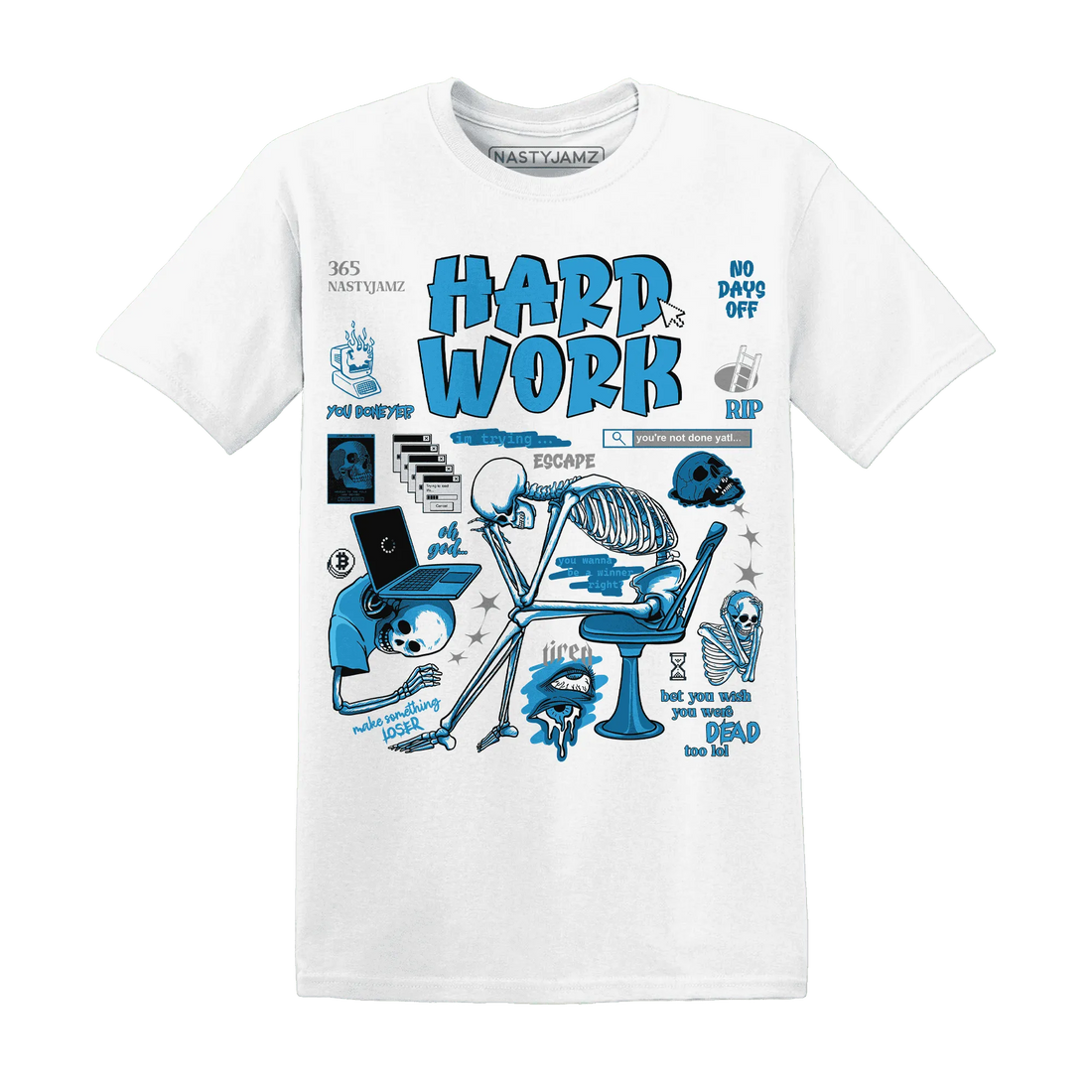 NastyJamz-Powder-Blue-9s-T-Shirt-Match-Hard-Work