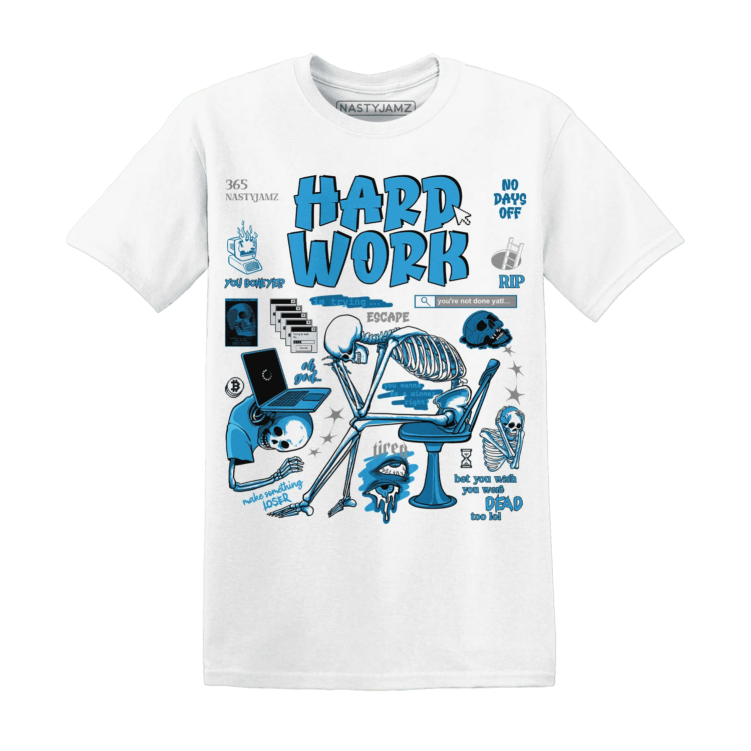 NastyJamz-Powder-Blue-9s-T-Shirt-Match-Hard-Work