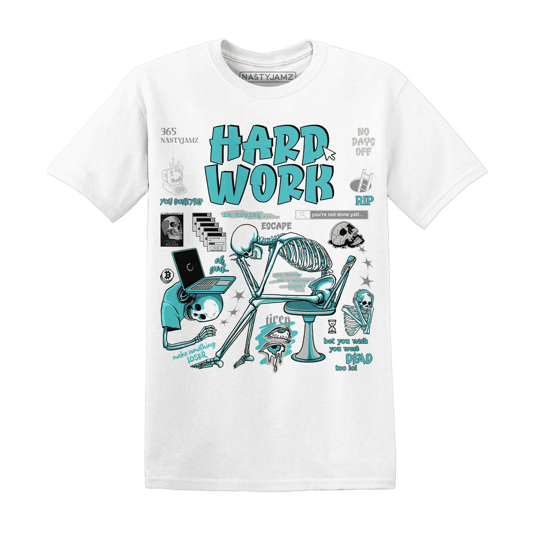 NastyJamz-NBL-Cyan-Burst-9060-T-Shirt-Match-Hard-Work