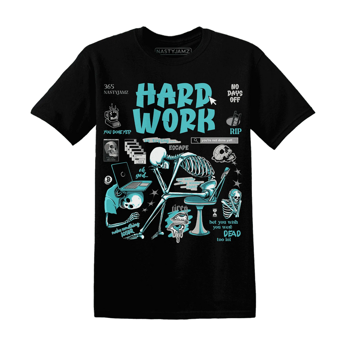 NastyJamz-NBL-Cyan-Burst-9060-T-Shirt-Match-Hard-Work