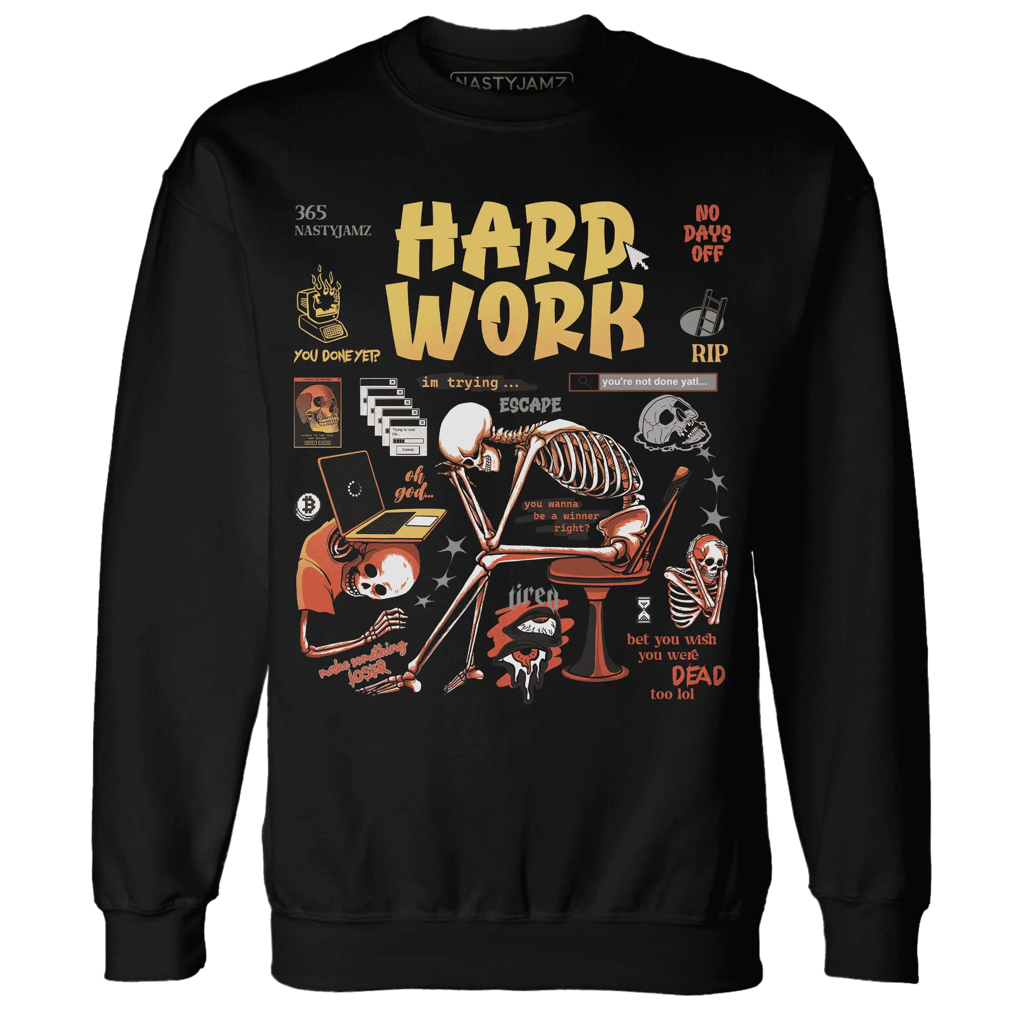 NastyJamz-VaporMax-Crimson-Total-Orange-Plus-Sweatshirt-Match-Hard-Work